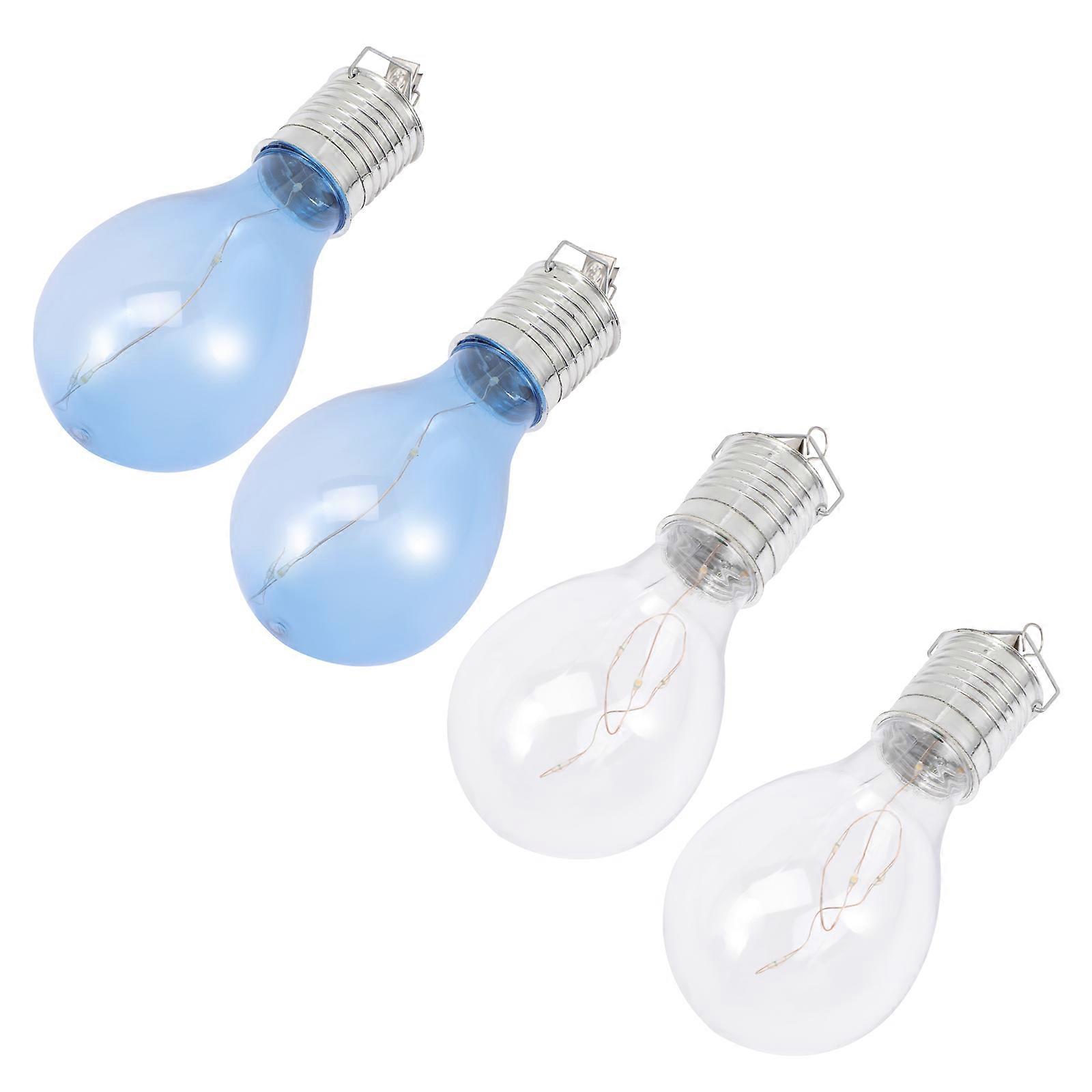 Waterproof Solar Lightbulbs for Outside Bulb Shape for Hiking 4Pcs