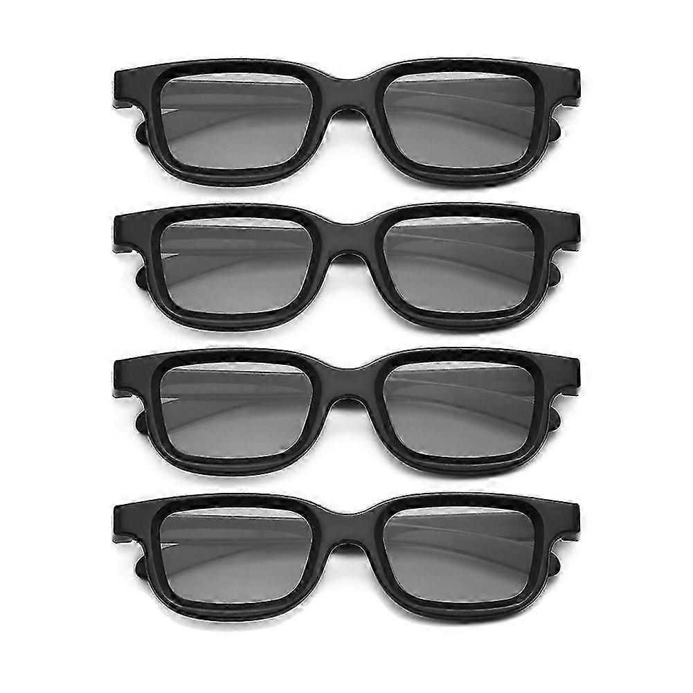 4 stuks gepolariseerde passieve 3D-bril voor 3D-tv, echte 3D-bioscopen en gaming