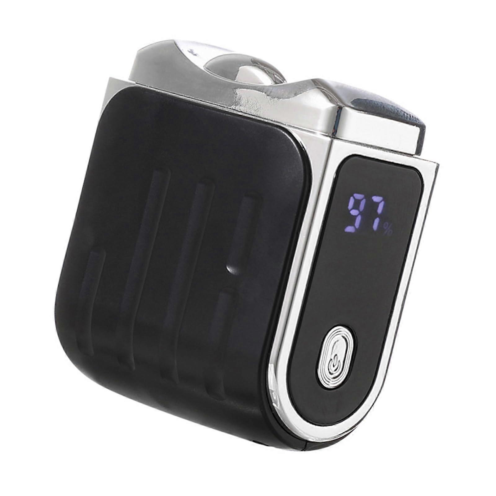 Electric Nail Clipper and File 2-in-1 with LED Collection Tray, Rechargeable, 3 Speed Settings, Black