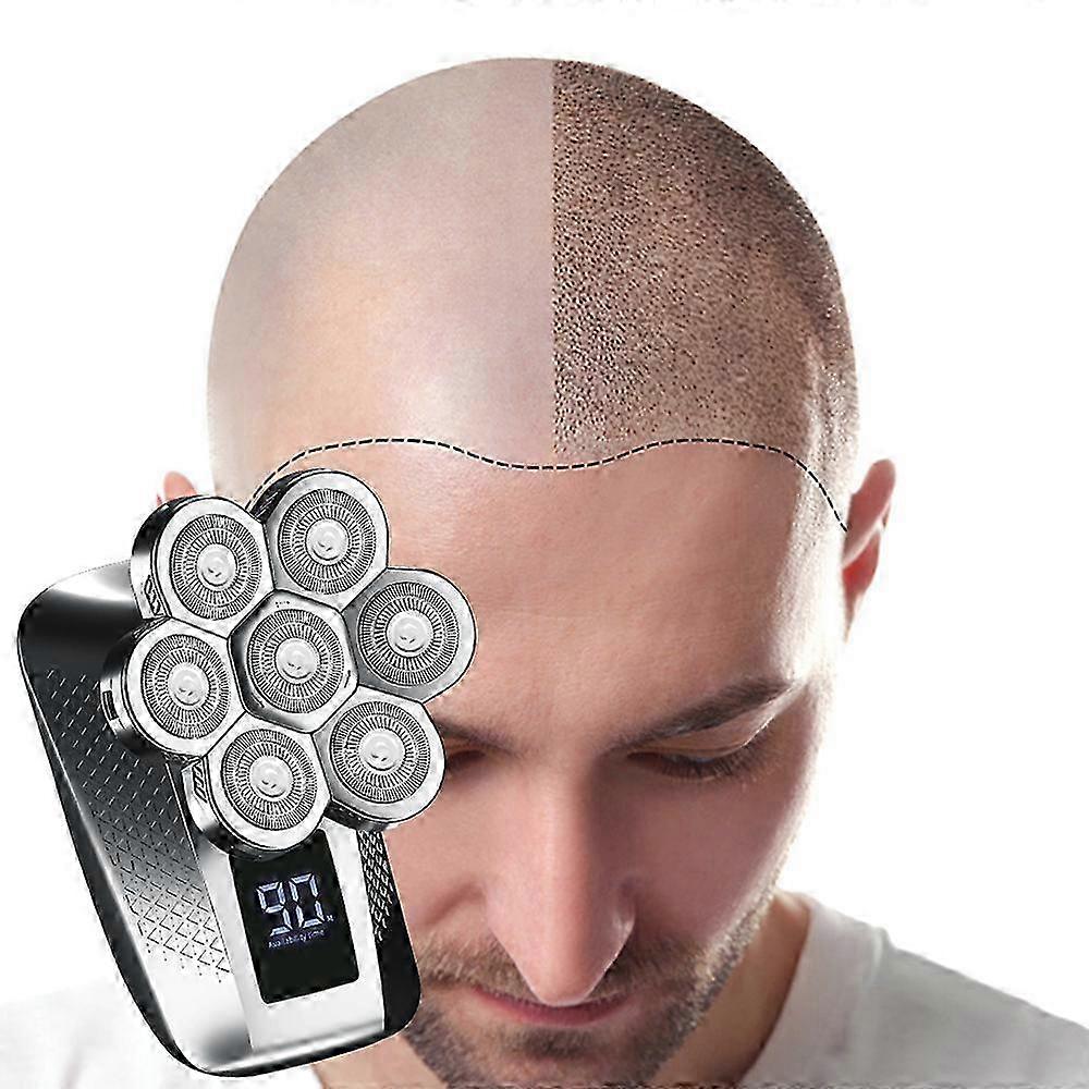 2025 7-blade Head Digital Display Electric Shaver Multifunctional Waterproof Beard Trimmer for Home