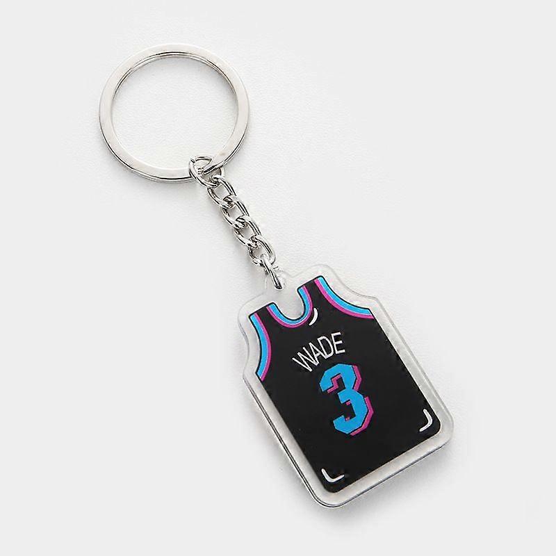 No. 3 Wade Jersey Keychain Pendant Accessory Acrylic Creative Gift