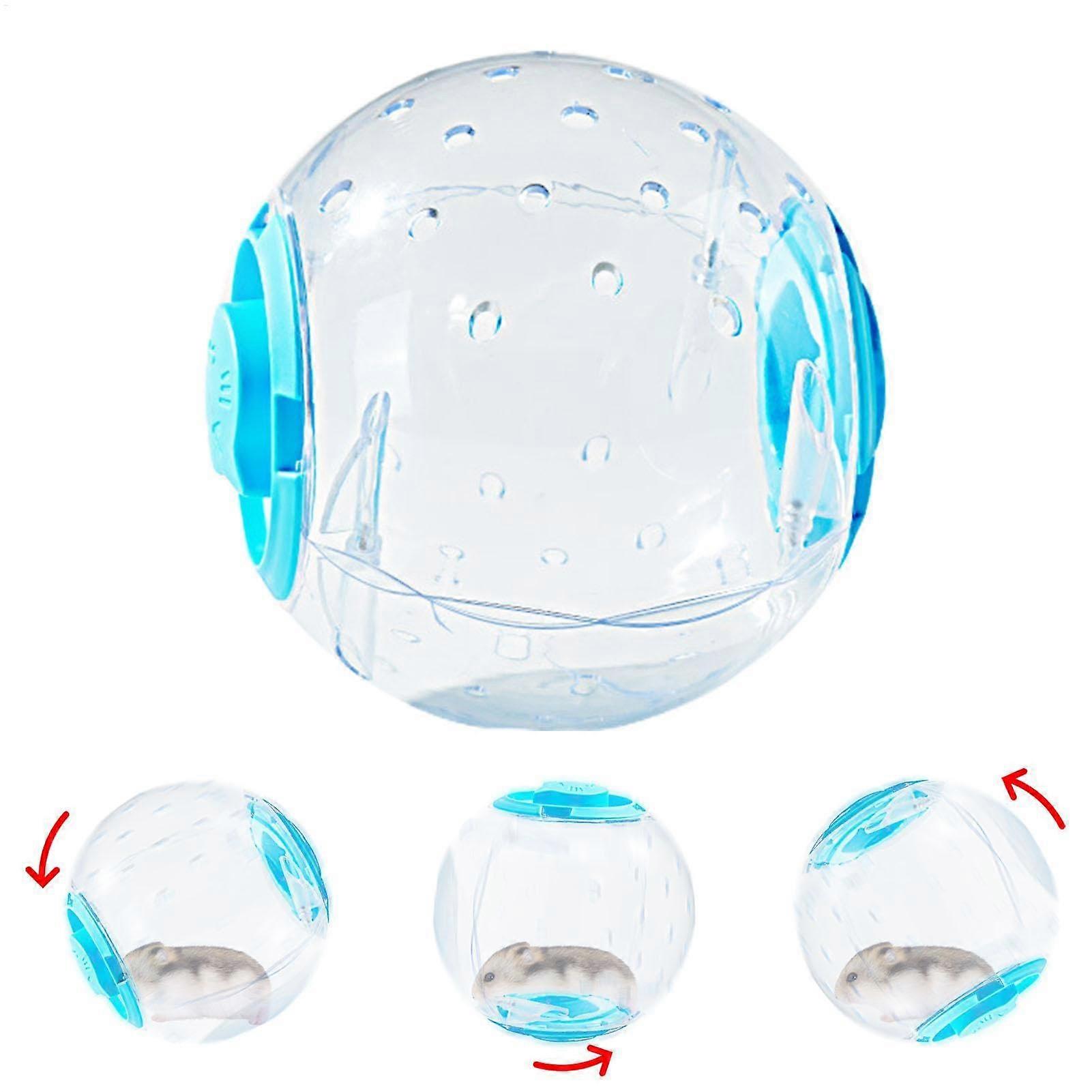 Transparent Hamster Ball – 7 Inch Quiet Breathable Exercise Ball for Dwarf Hamsters, Ideal Small Pet Toy in Blue