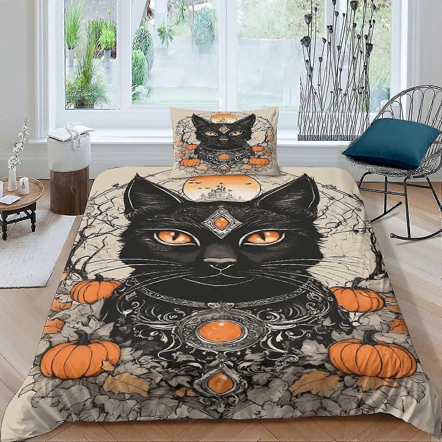 3D Printed Animal Duvet Cover Set with Pillowcase for Single Bed Linens