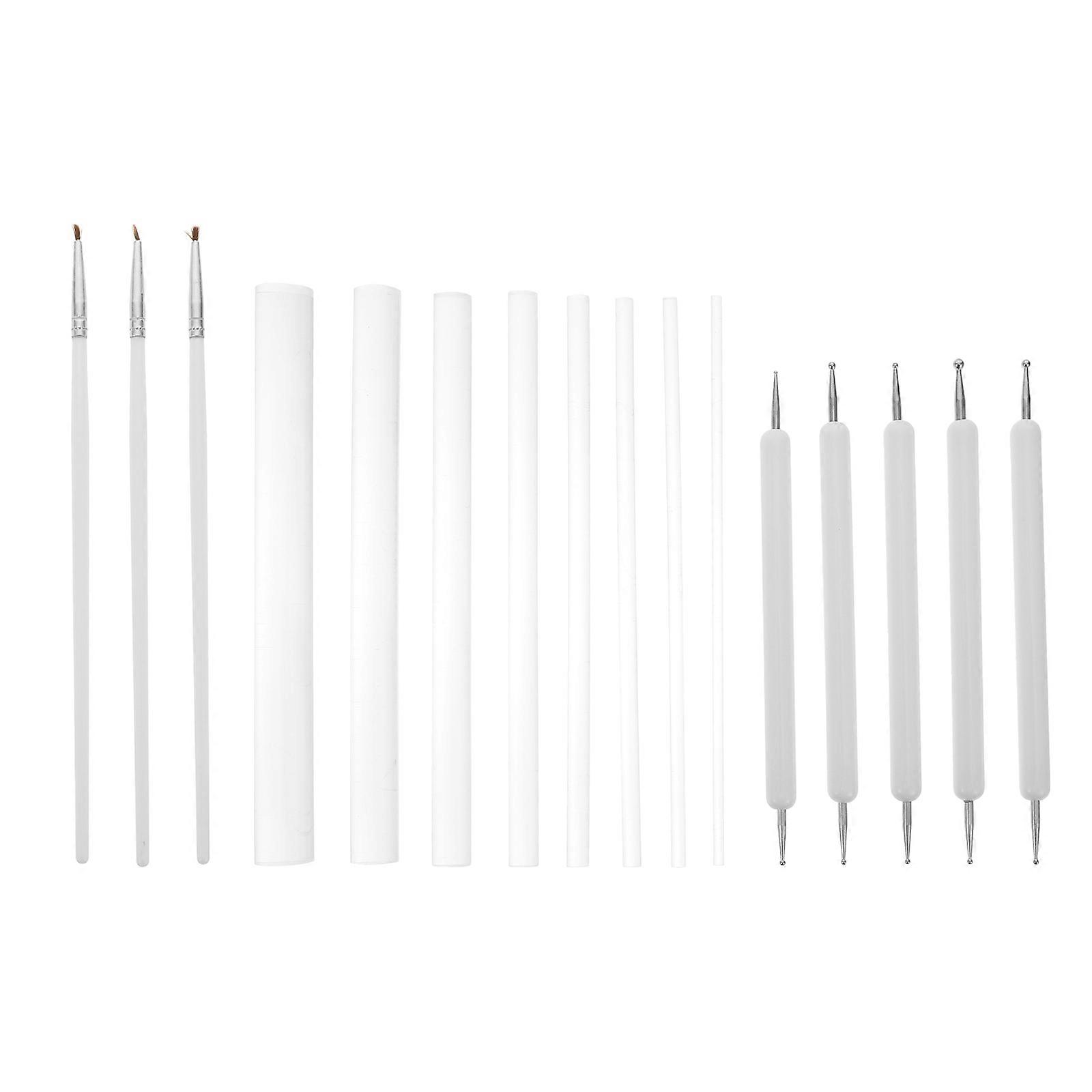 Circular Dotting Tools Mandala present Giving White 16 Pieces
