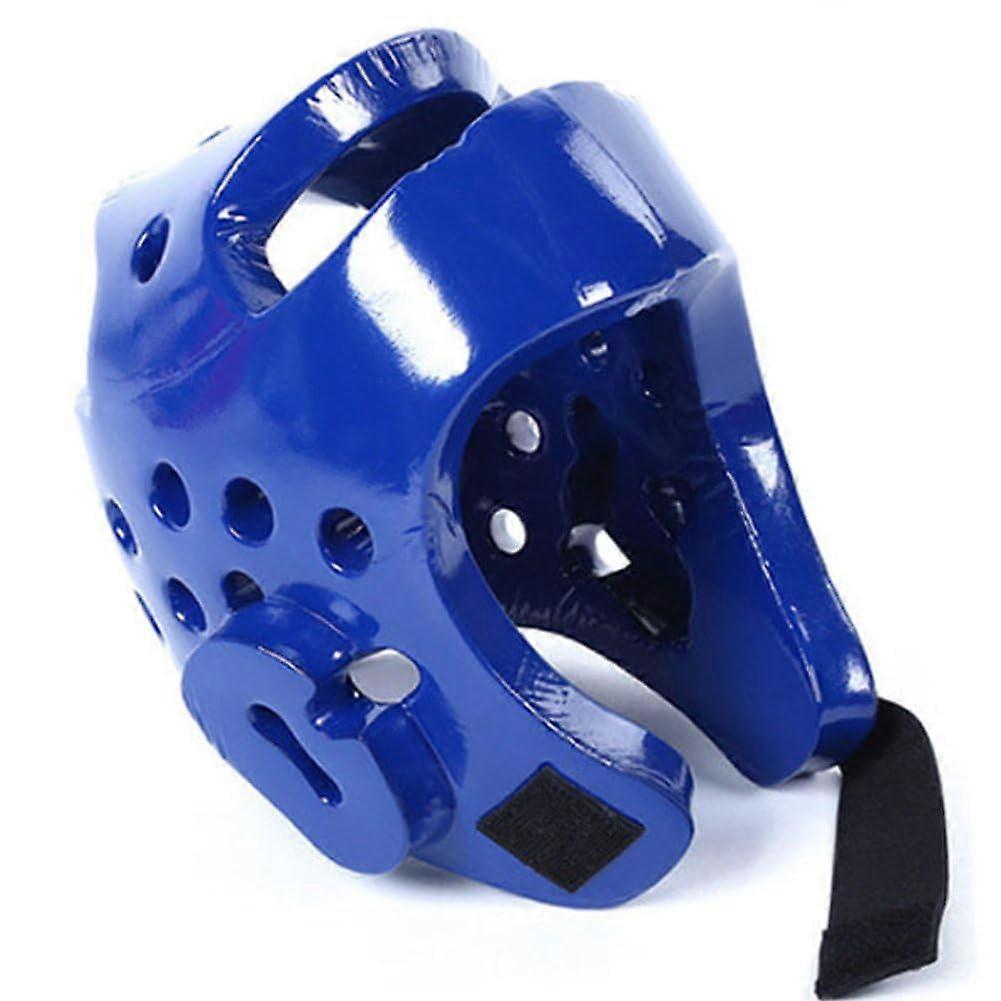 Head protection for boxing, Taekwondo headgear, training and sparring safety for MMA, kickboxing, Muay Thai, boxing for kids, blue.