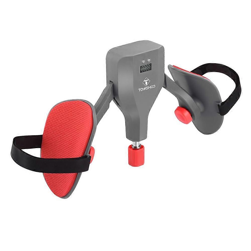 Oberschenkeltrainer mit Elektronischem Zähler, Einstellbarem Winkel und Widerstand für Beine, Po und Hüfte, Grau