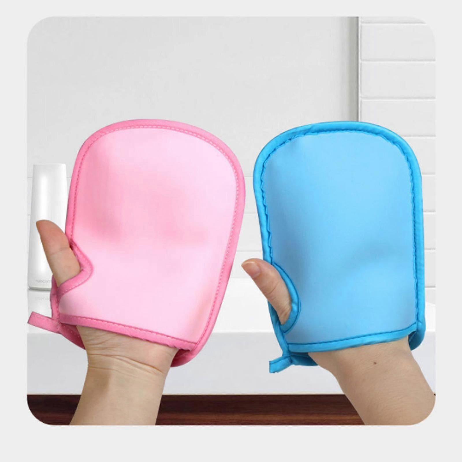 2pcs luva de banho esfoliante super macia, luva de banho esfoliante para o bebê, luva esfoliante dupla face para o corpo indolor para a pele