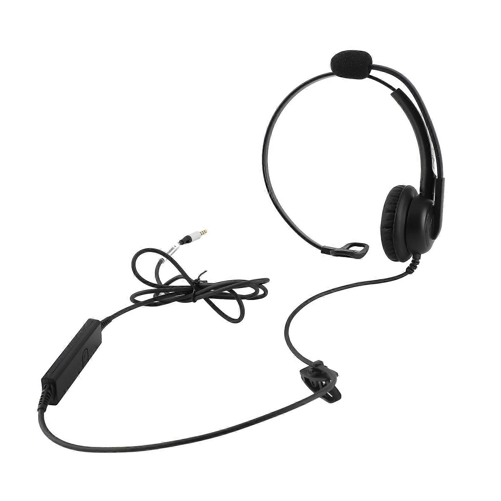 Comfortable Noise-Canceling Wired Headset with Mic for Call Center, HD Sound Quality