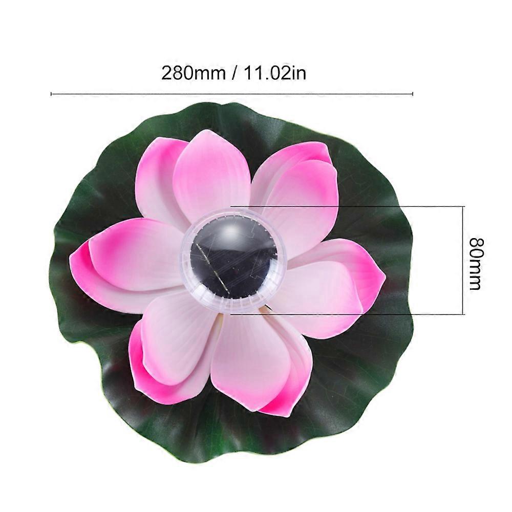 Solar Powered LEDs Lotus RGB Color Changing Water Floatiing Flower Light IP65 Water-resistant Night Lamp for Swimming Pool Pond Garden