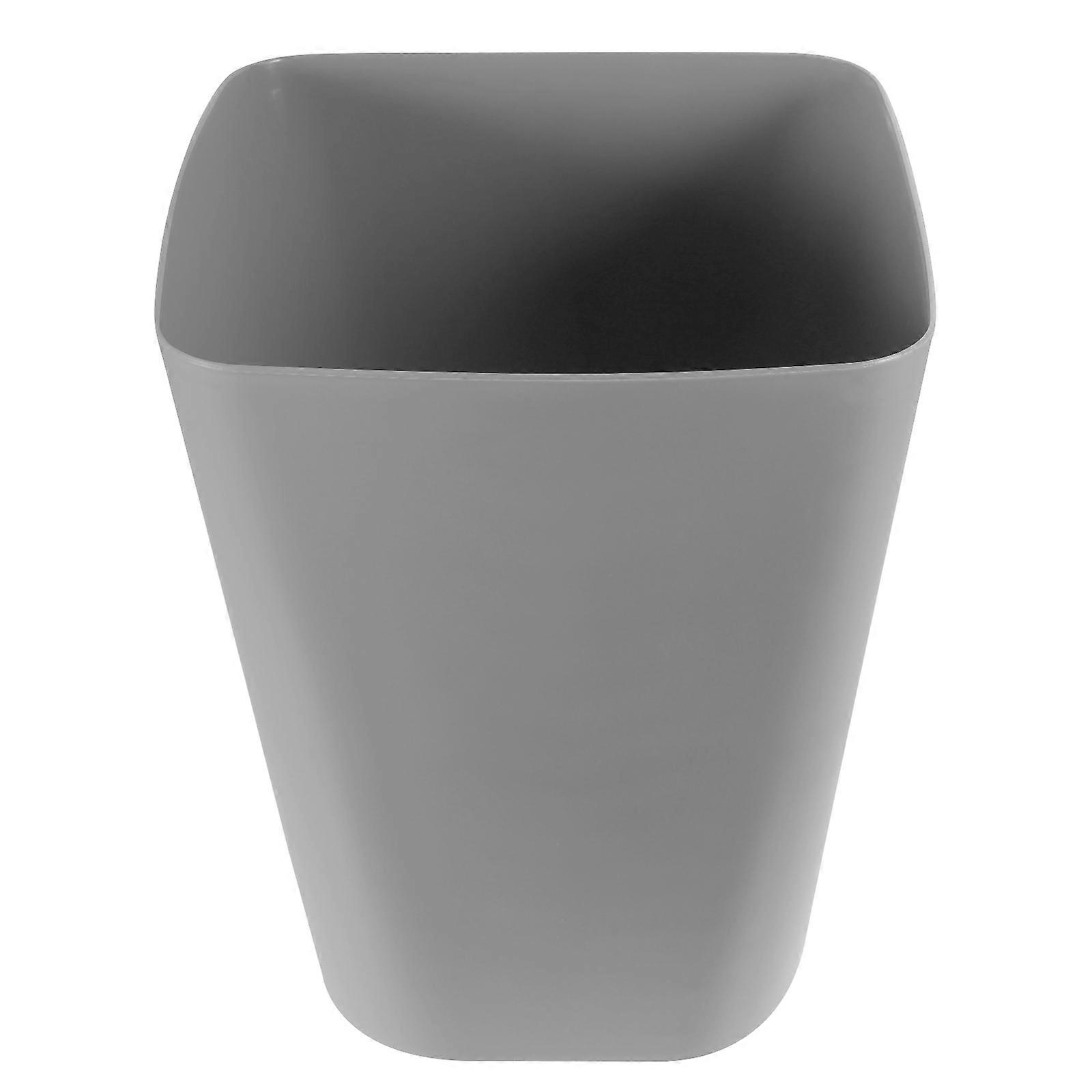 Plastic Garbage Can Multi Function Waste Bin for Bathroom Kitchen Office Grey Compact Design Easy Use Versatile Recycling