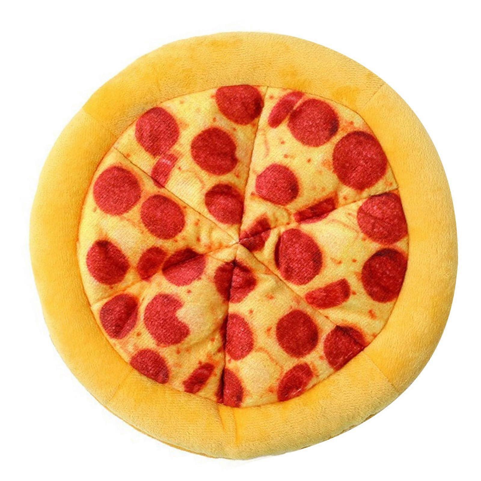 Engaging Plush Pizza Toy For Pets With Realistic Designs For Dental Health Chew And Easy Maintenance Indoor Toy