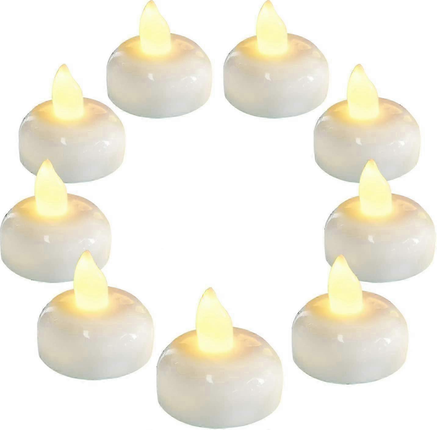 36pcs Flameless Floating Candles, Warm LED Tealight Candles