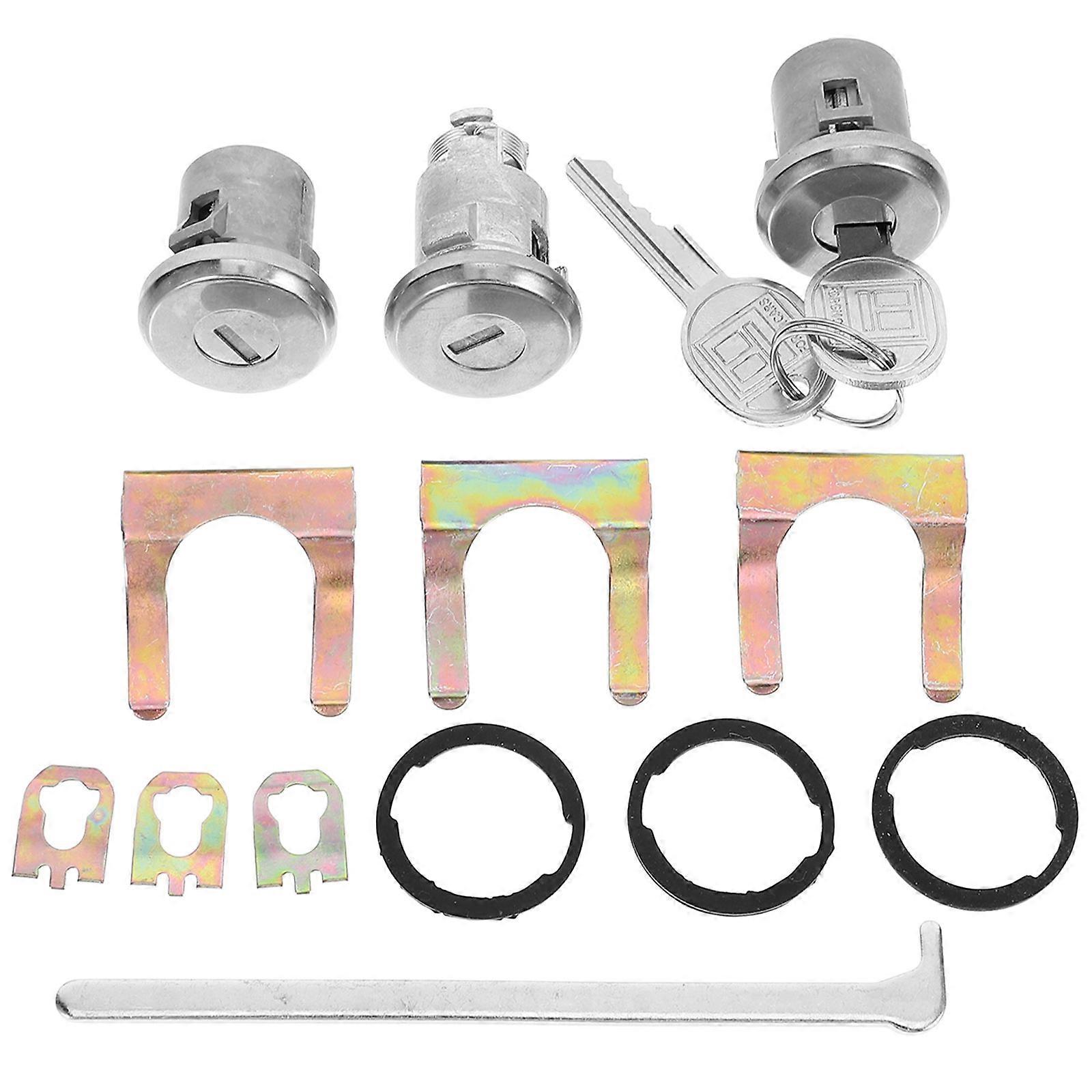 Door Lock Cylinder Set with Key for Trunk and Door Replacement Security Use