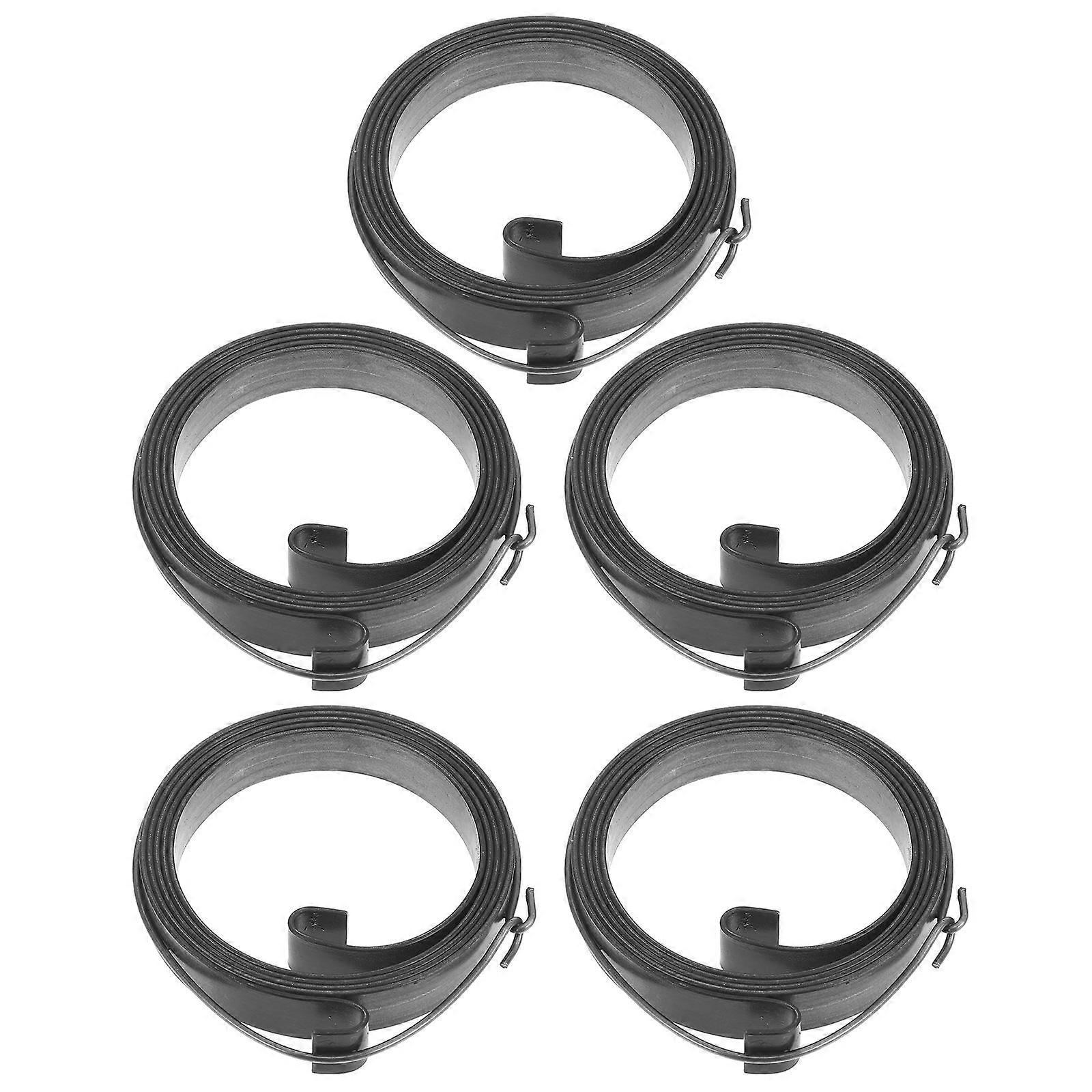 Pull Start Spring For Chainsaw Easy Starter Mechanism Tension Small Engine Lawn Mower Black Coil 5Pcs