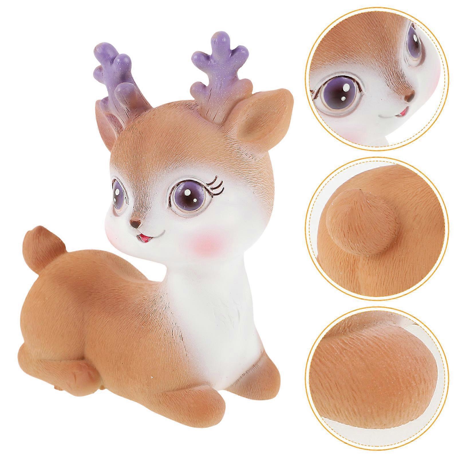 Cute Cartoon Deer Ornament Playful Dashboard & Interior Decoration for Cars, Homes, and Offices Charming Adornment for All Ages