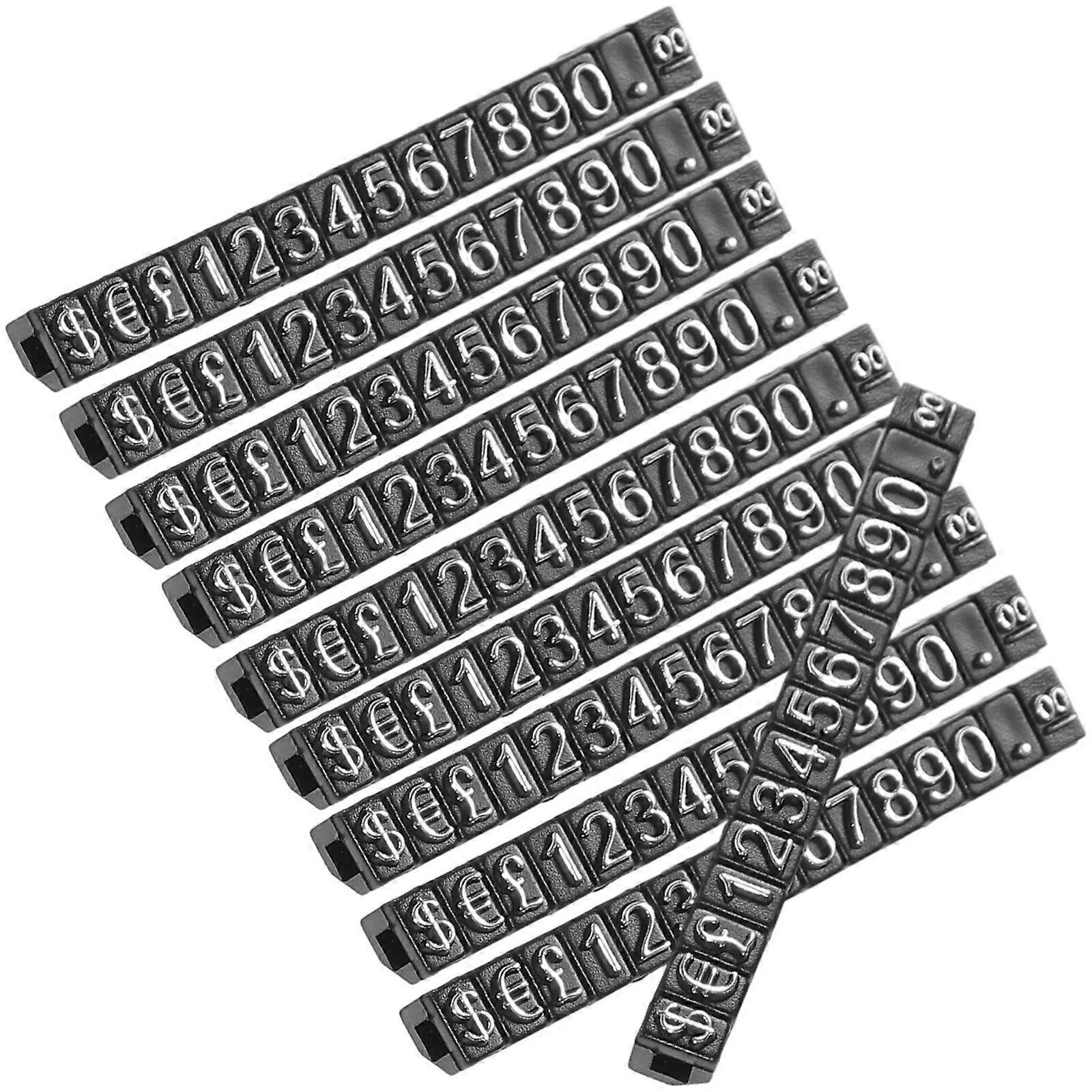 Merchandise Sign Display Tag Cube Price Display For Retail Stores Shopping Malls 4.70X0.50X0.50cm 10 Sets