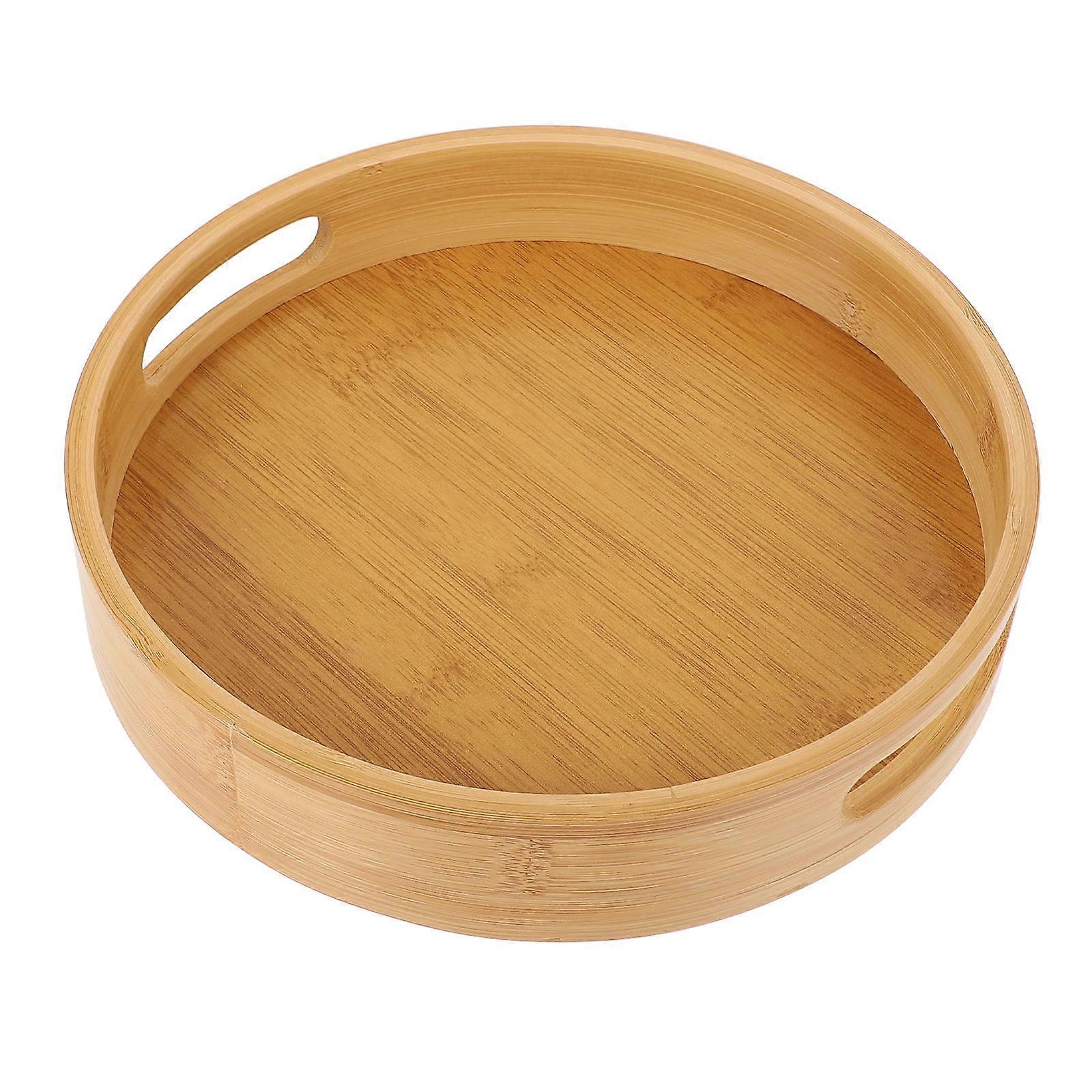 1Pc Bamboo Serving Tray for Breakfast Food and Practical Storage