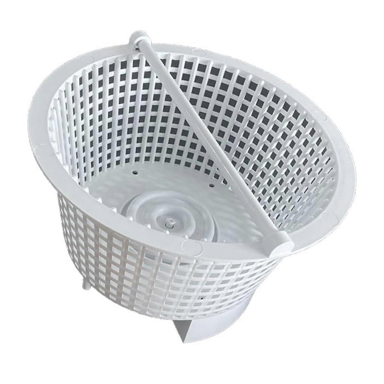 Swimming Pool Skimmer Filter Basket Debris Collector White Plastic Easy Maintenance for In-Ground Pools