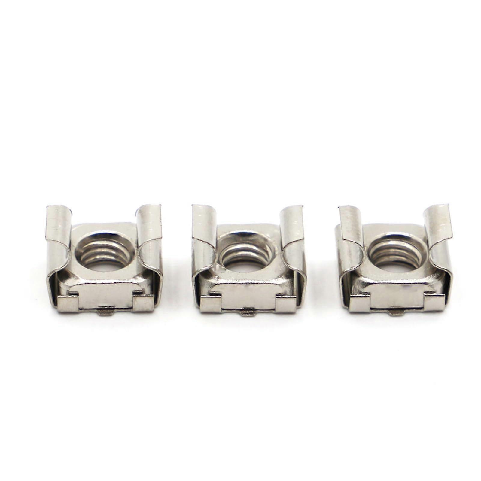 M4 M5 M6 M8 M10 Nickel-Plated Carbon Steel Square Elastic Rack Mount Shelf Clips Floating Cage Nuts 10pcs M6 Size