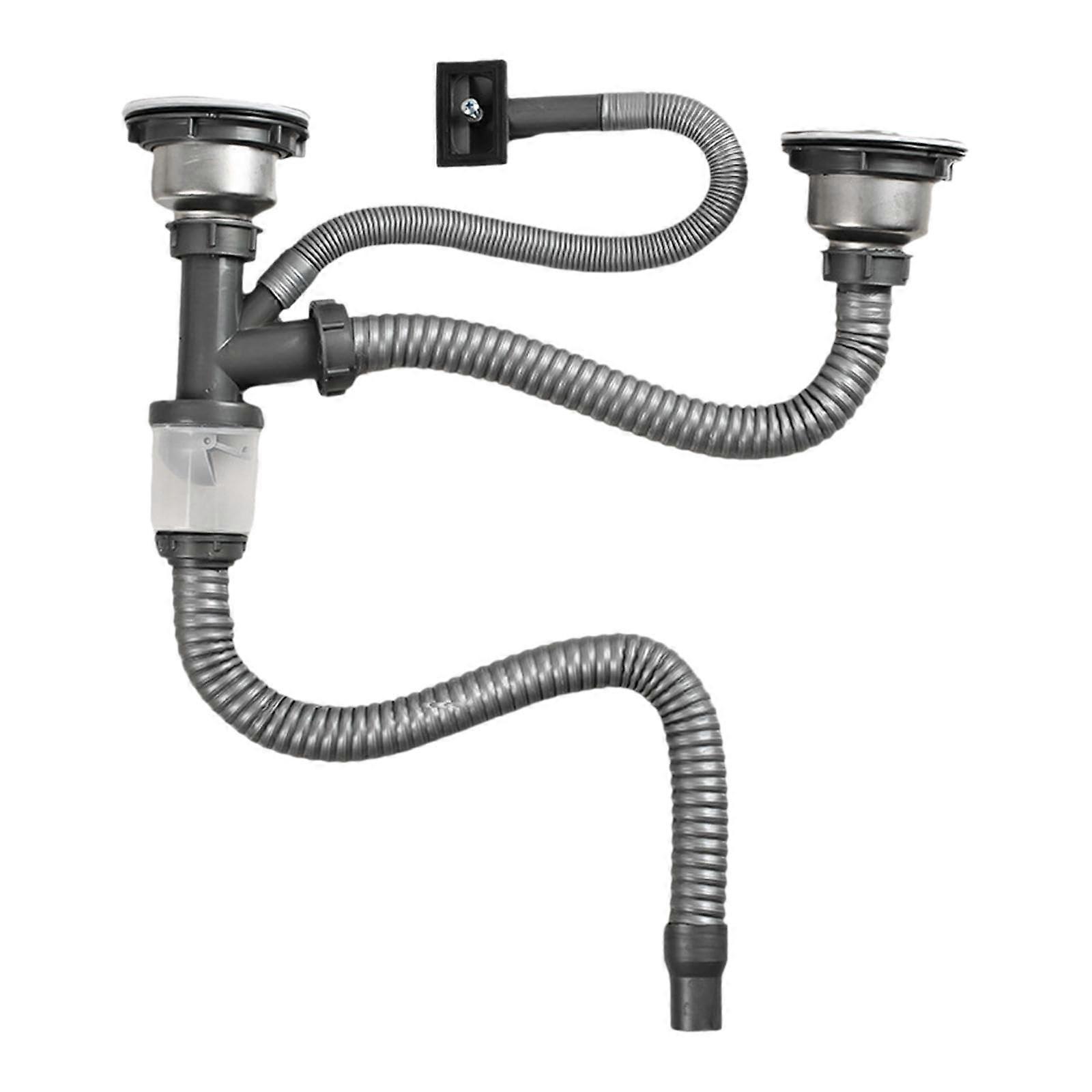 Drain pipe for sink, waste drain pipe, replacement for double sink, flexible professional drain pipe for home basin