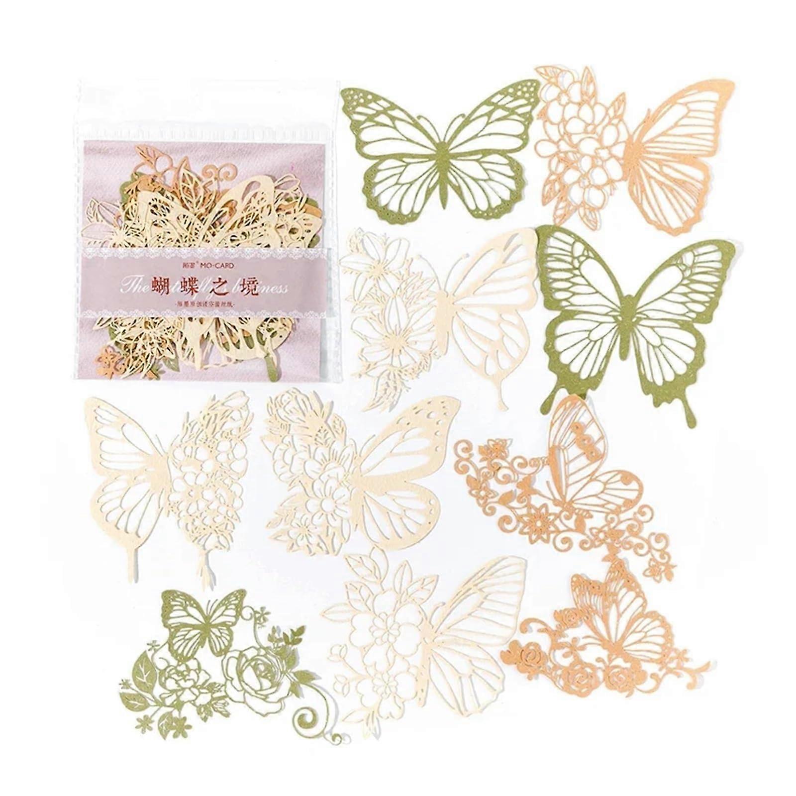 Decorative Scrapbook Paper Set 10 Pieces Vintage Window Flower Circle Lace Material for Junk Journals and Planners