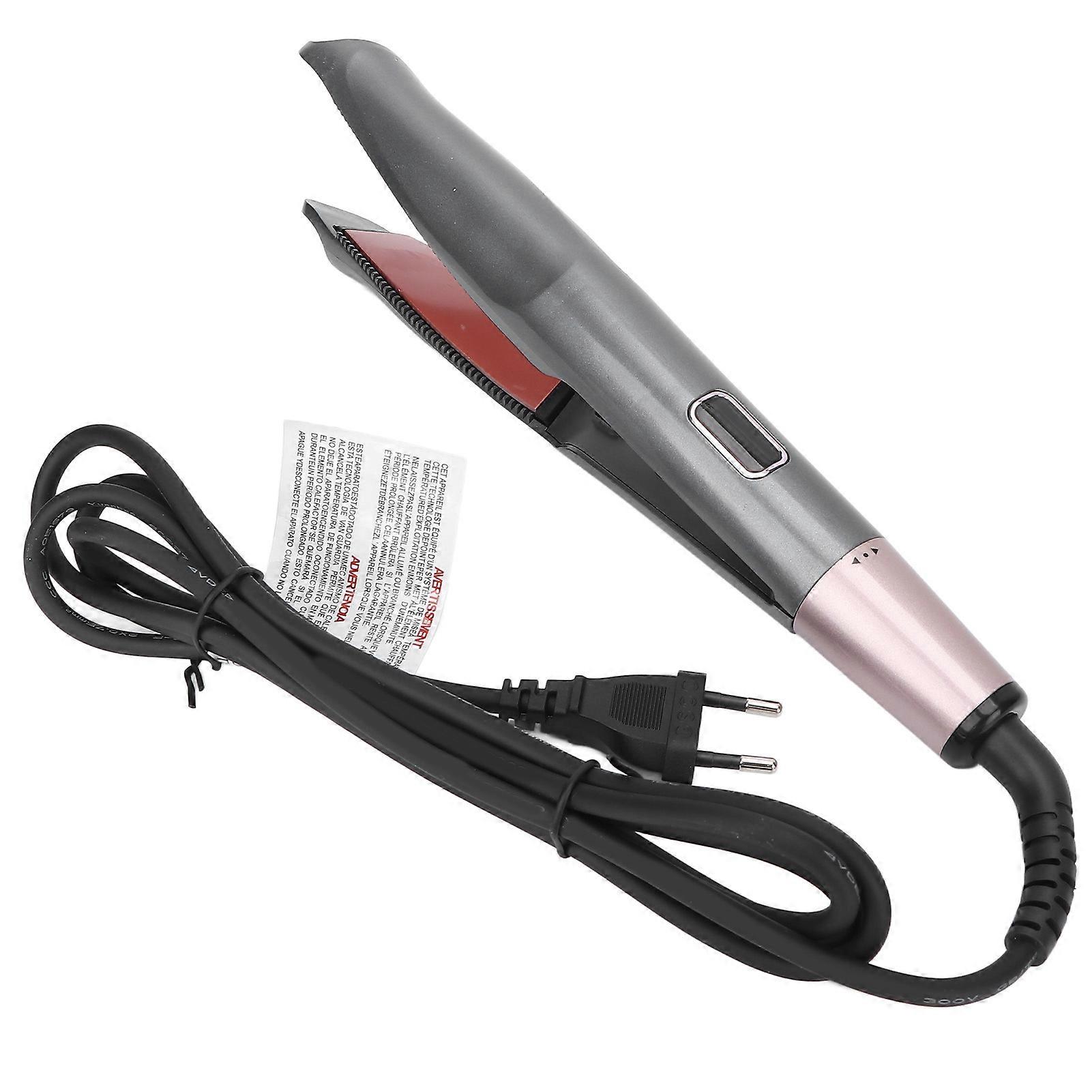 Hair Straightener Curler Professional Temperature Adjustable LCD Curling Iron for Hair Styling 110‑240VEU Plug