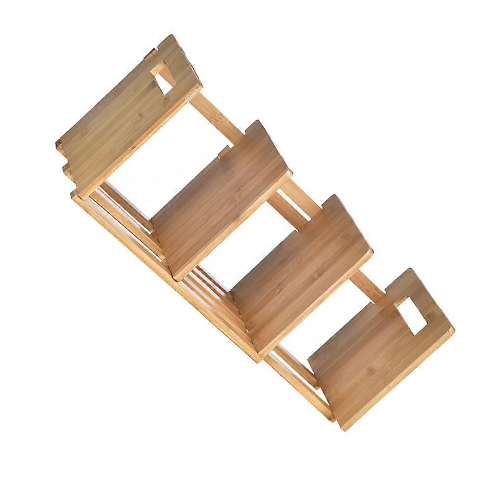 Desktop Bookcase Bookshelf Organizing Simple Design for Study Room Chocolate 1Set