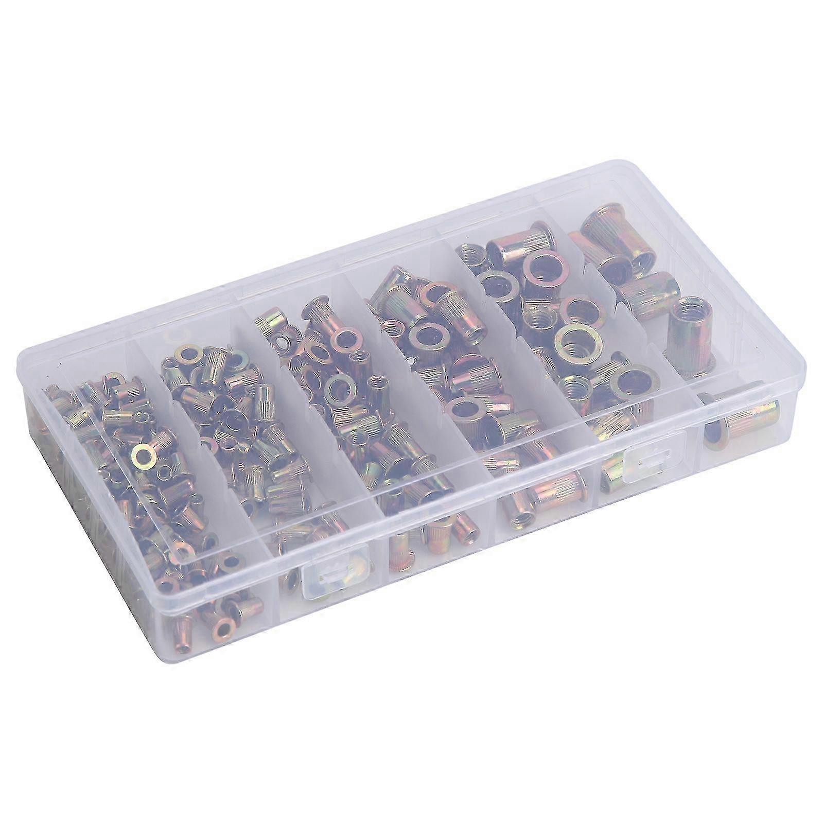 200Pcs Nut Set Durable Rust-Resistant Anti-Oxidation Nuts for Electrical Industrial Use