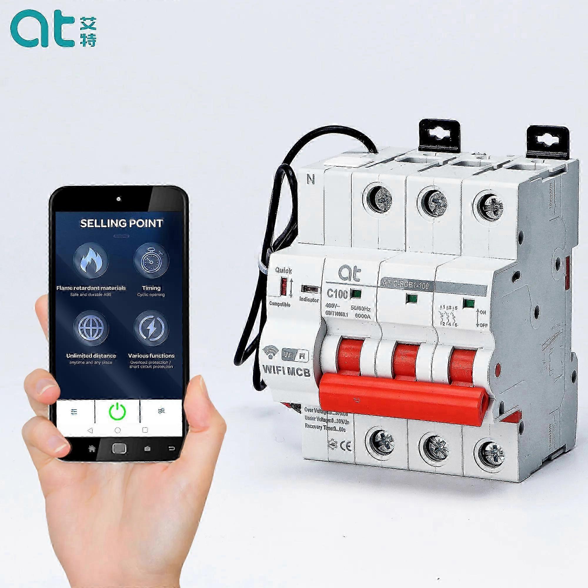 Tuya WiFi Smart Circuit Breaker with Timer and Remote Control App