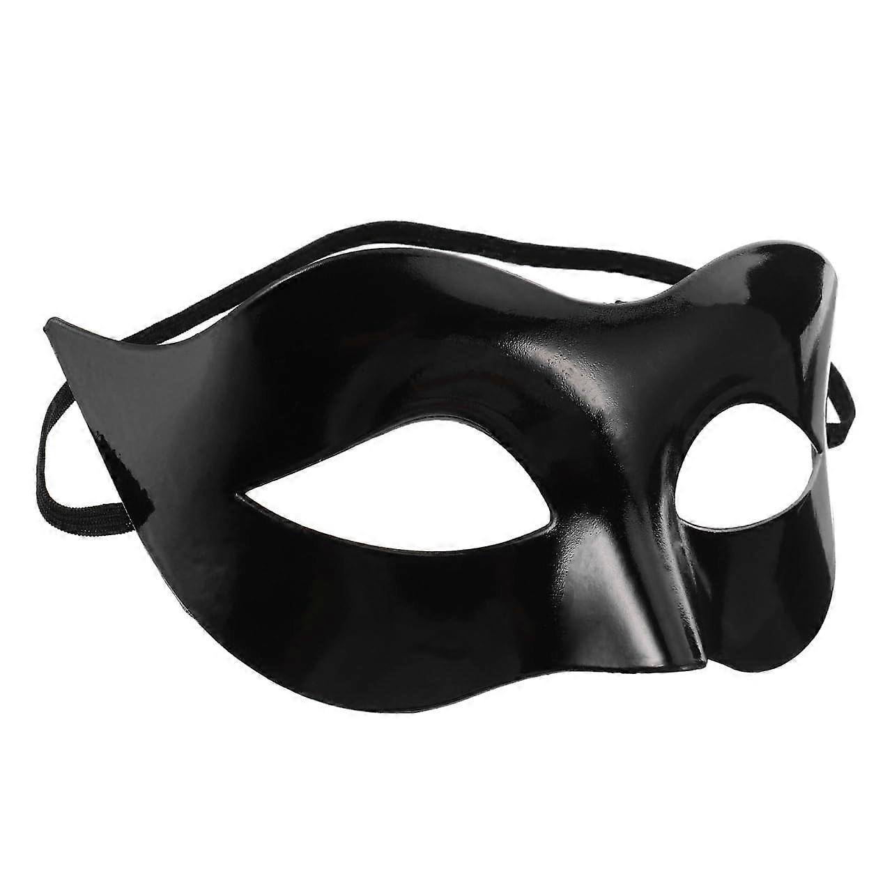 1 Piece Black Venetian Mask for Men, Mysterious Masquerade Mask for Halloween Ball and Theme Parties