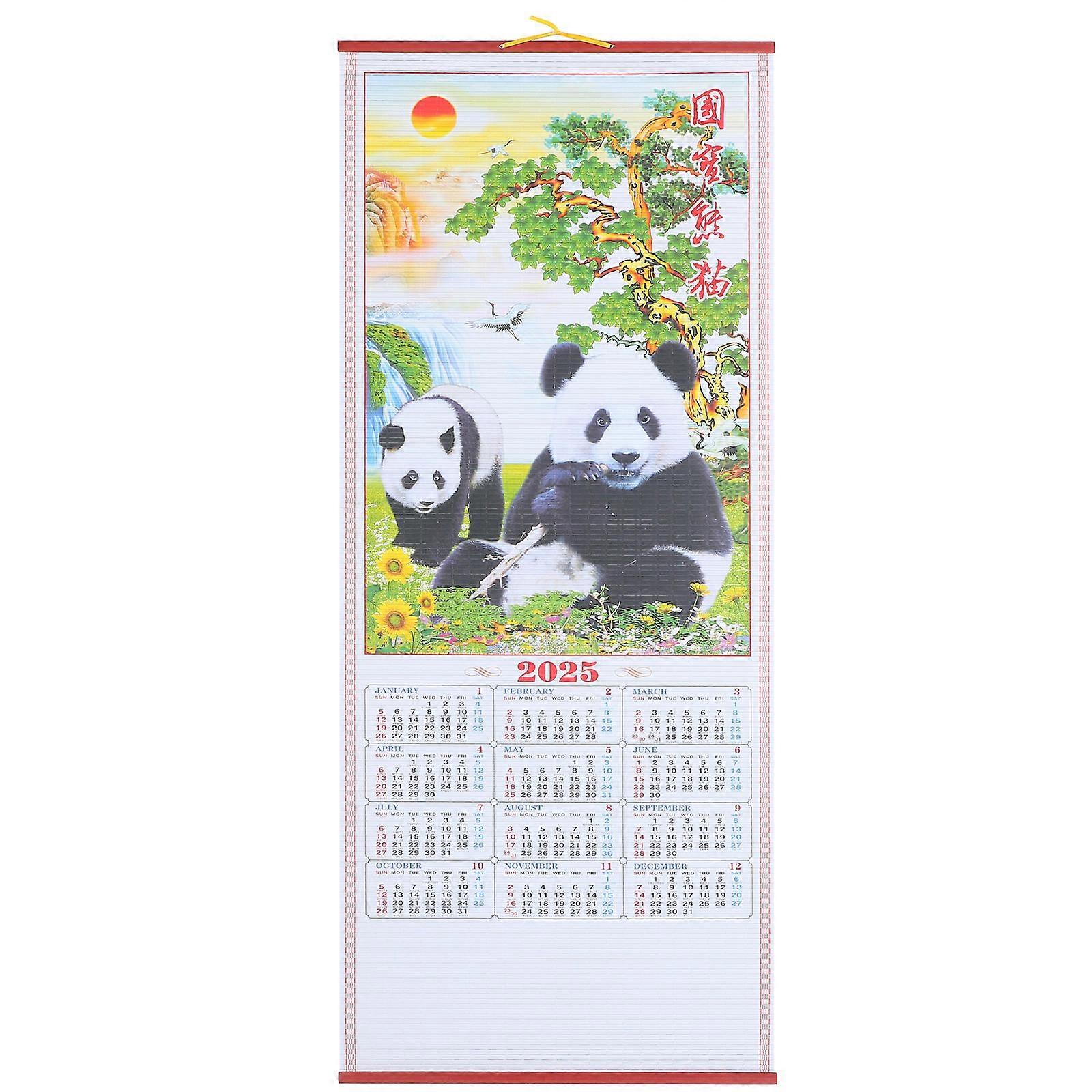 Hanging Lunar Year Calendar Wall Calendar Aesthetic Design For Door Mounting Simple And Plain 1Set
