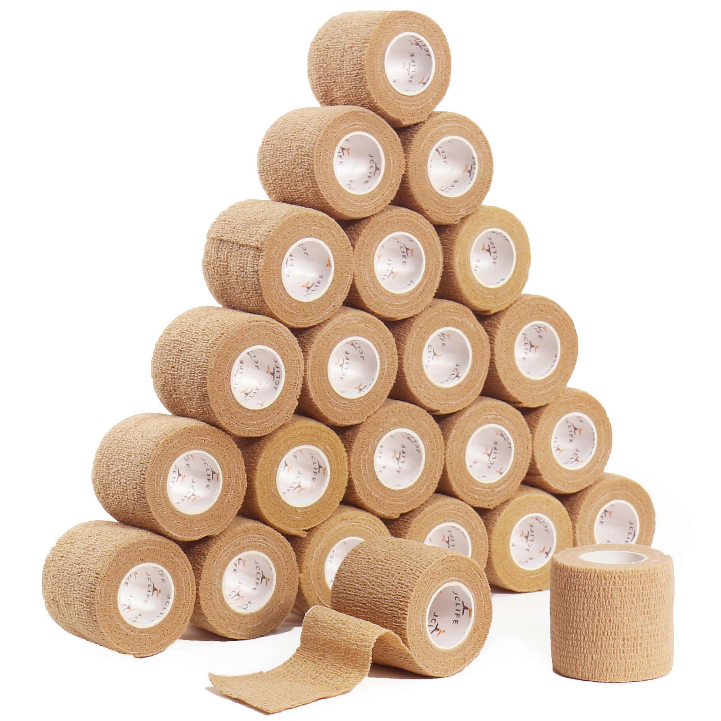 Elastic SelfAdhesive Cohesive Bandage, Beige, for Hand, Toes and Feet