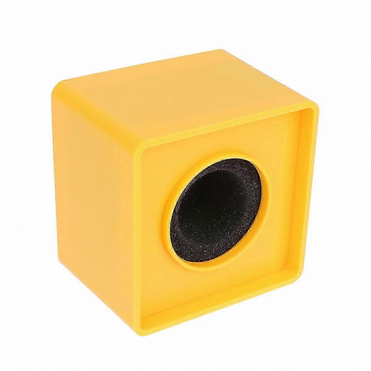 Square Yellow Microphone Protector for Professional Interviews and Reporting Stands