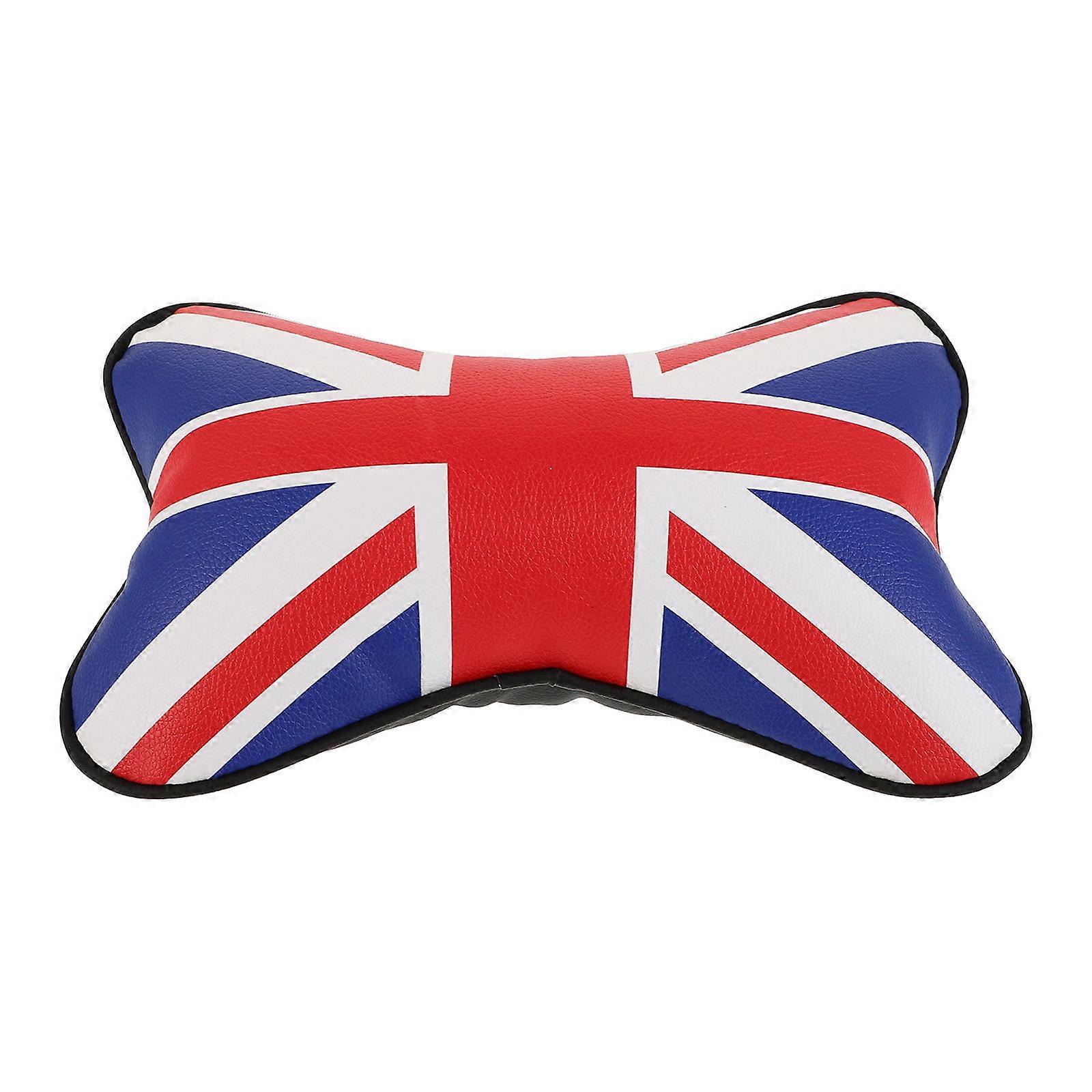 British Flag Car Neck Pillow with Removable Cover for Bike Use Made of Artificial and PP 12.5 x 8.5 inches