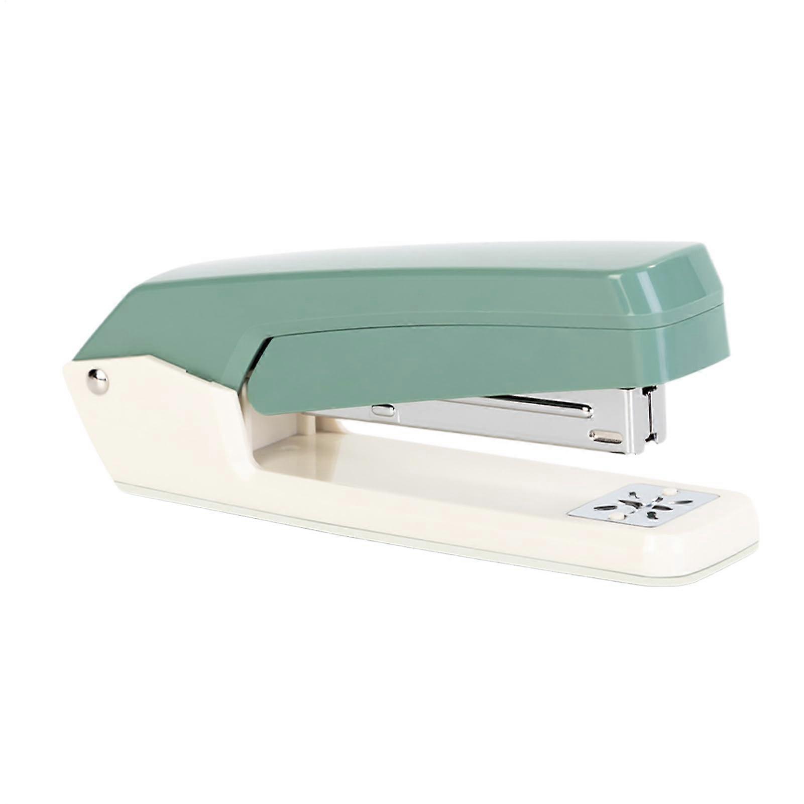 Stapler for Brochures, Heavy-Duty Desk Stapler With Rotating Arm, Green, For Home, School, Classroom, Packaging