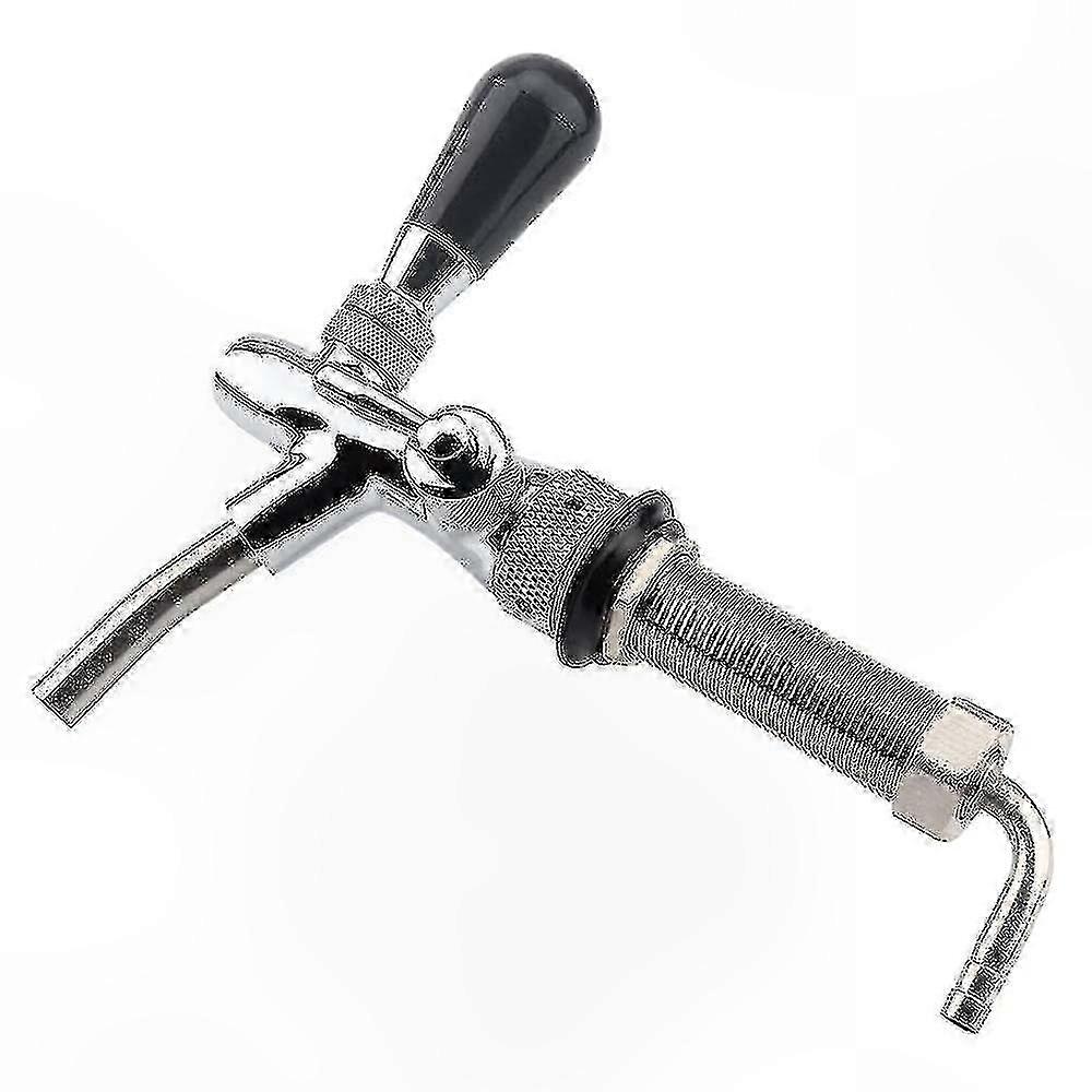 Chrome-Plated Adjustable Beer Faucet with 4-Inch Shank for Home Brewing and Kegerator Systems