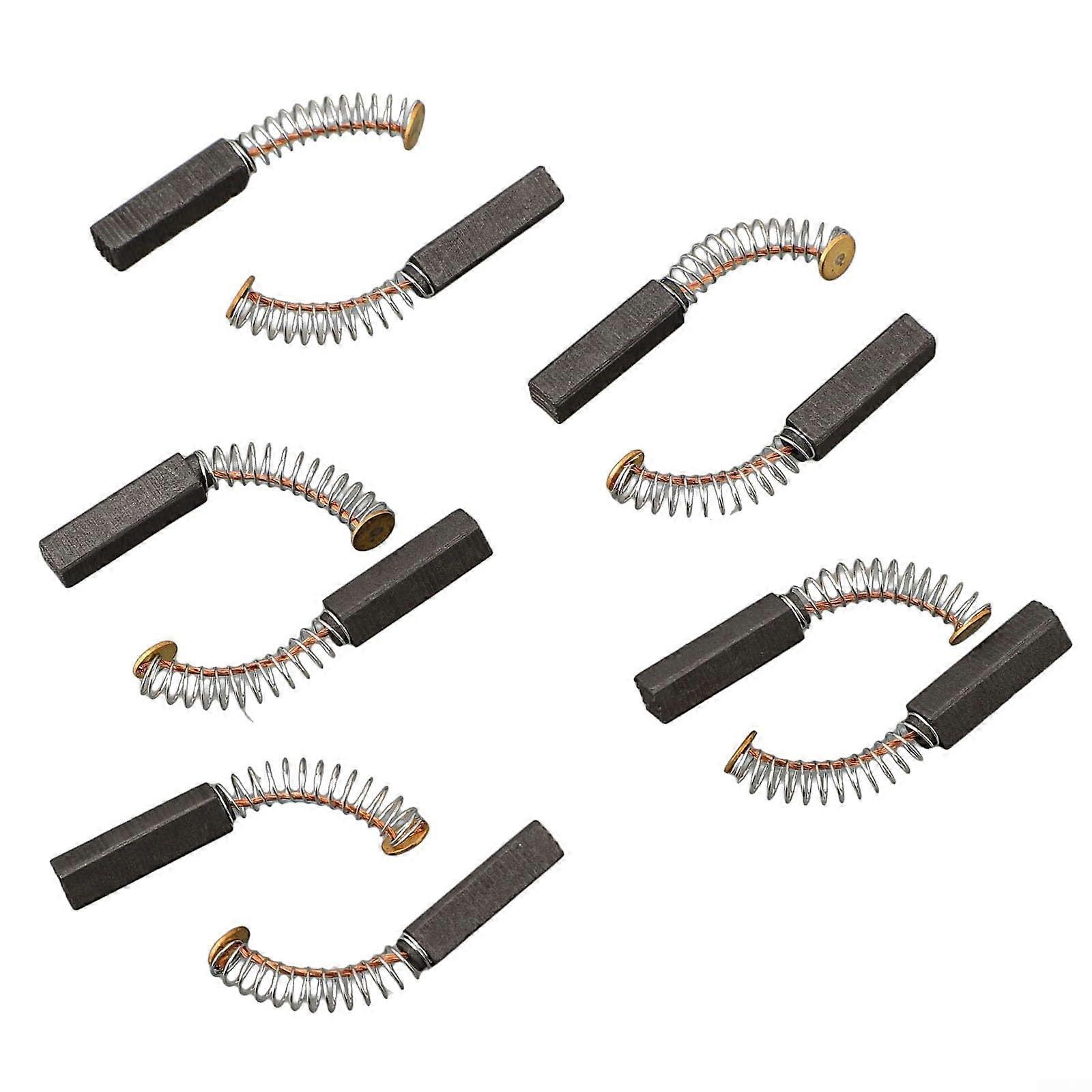 10-Piece Carbon Brush Replacement Set for Electric Tools, Efficient Motor Operation, Compatible with Various Models