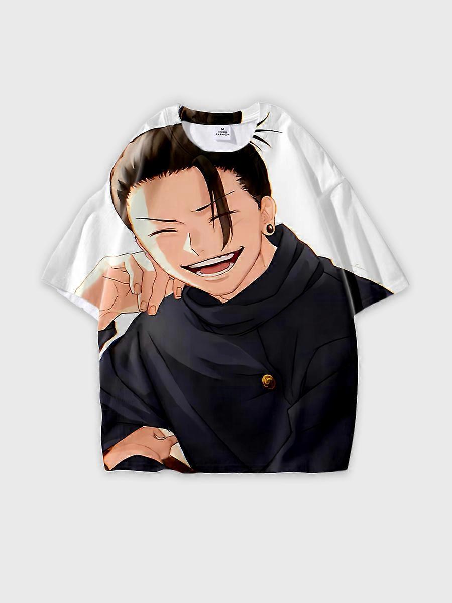 T-shirt round neck Character Pattern loose short sleeve P3414