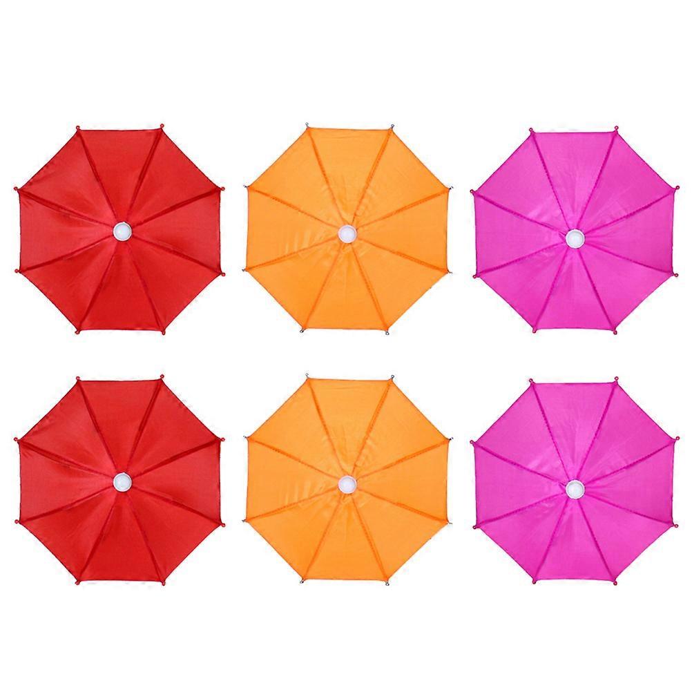 Cute Mini Umbrella Toy for Kids Decorative Umbrella Prop Assorted Color Iron and Polyester Miniature Umbrellas