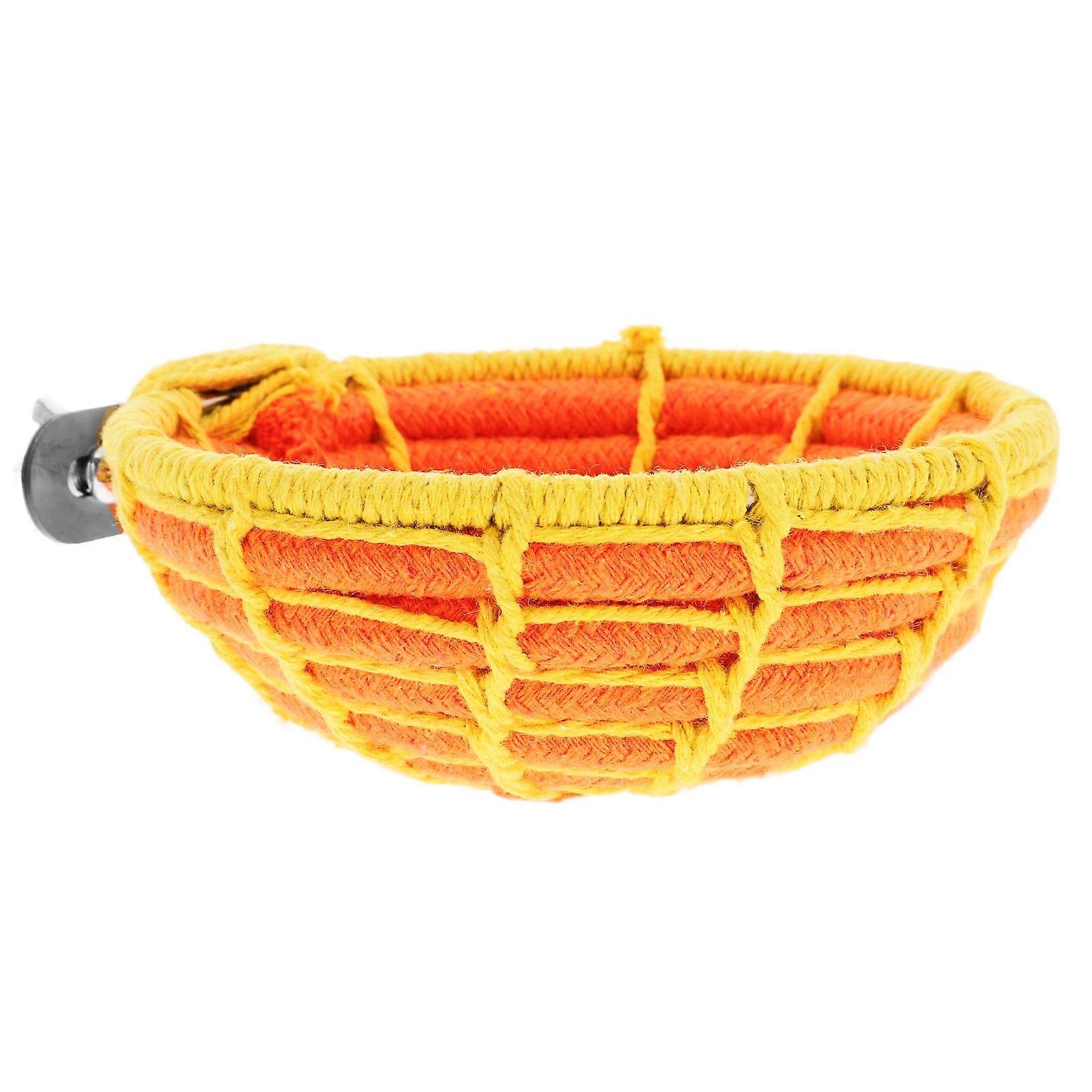Nidi di uccelli artificiali corda di cotone piccoli uccelli per uso esterno protezione dalla neve in acciaio inossidabile 13.00X13.00X5.5CM 1 pz