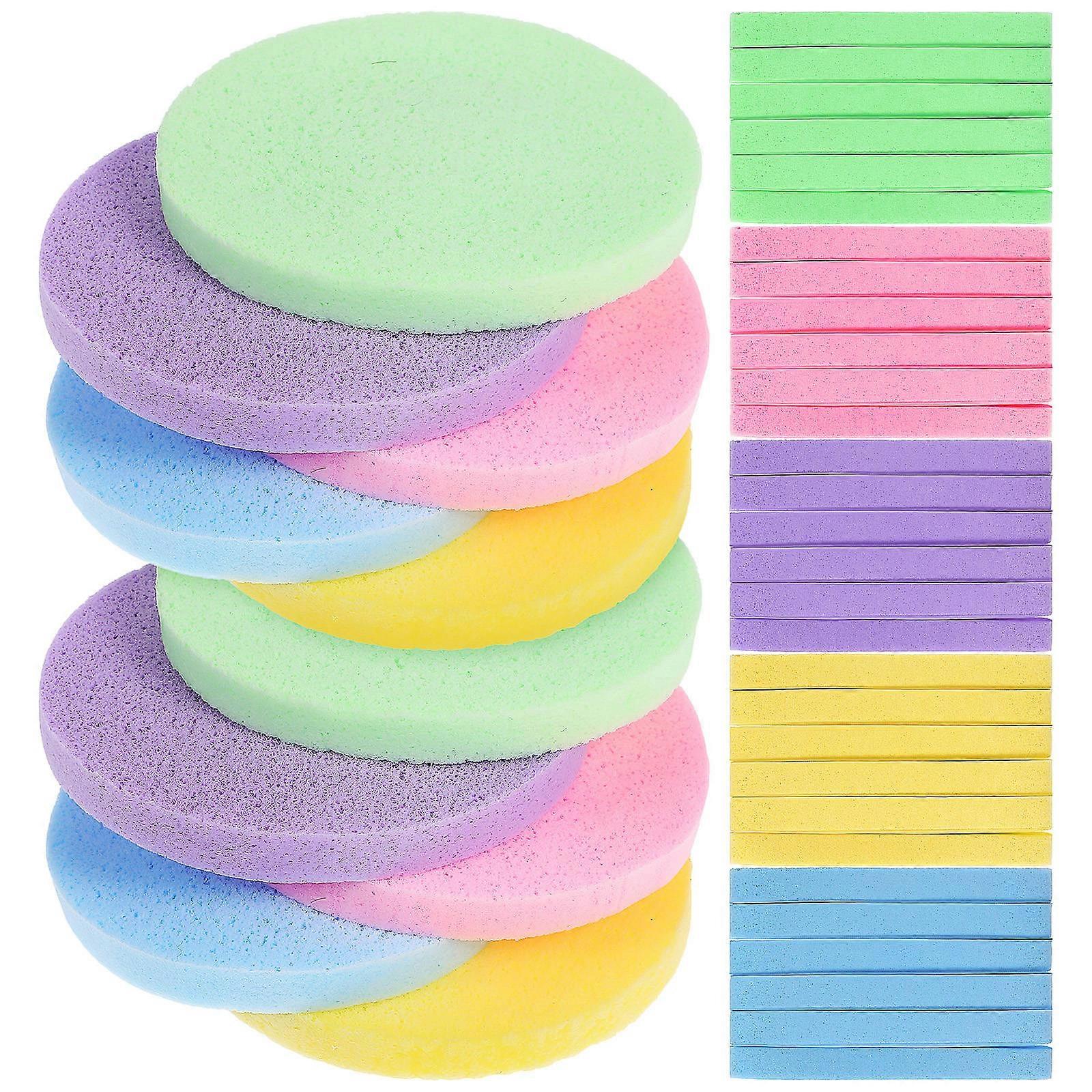 80pcs Compressed Facial Cleansing Sponges Soft Reusable Makeup Sponges Lightweight Travel Friendly for Daily Use Unisex