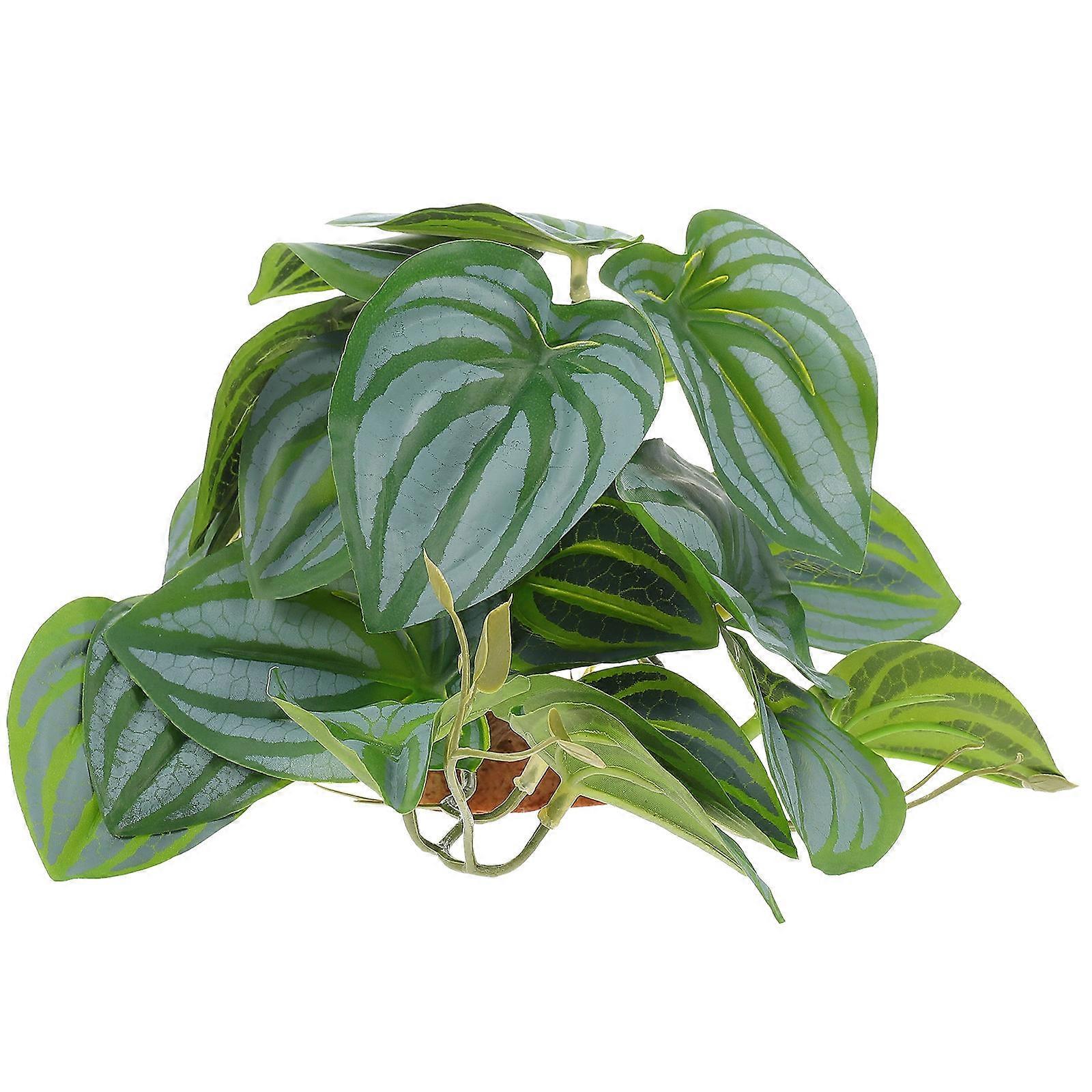 Realistic Artificial Reptile Plant Decor for Leopard Gecko Vivarium & Aquariums