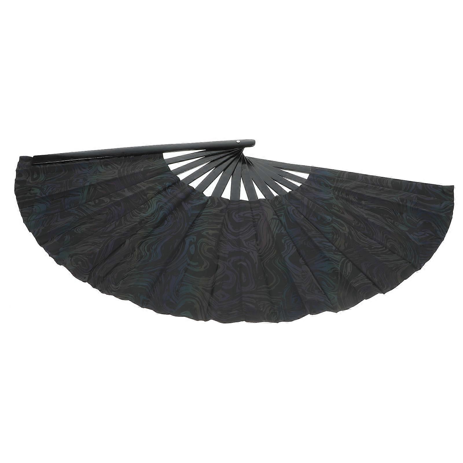 Lightweight Wooden Folding Fan with Reflective Design, Chinese Style Handheld Dance Fan for Parties, Cosplay, and Stage Performances, Chic and