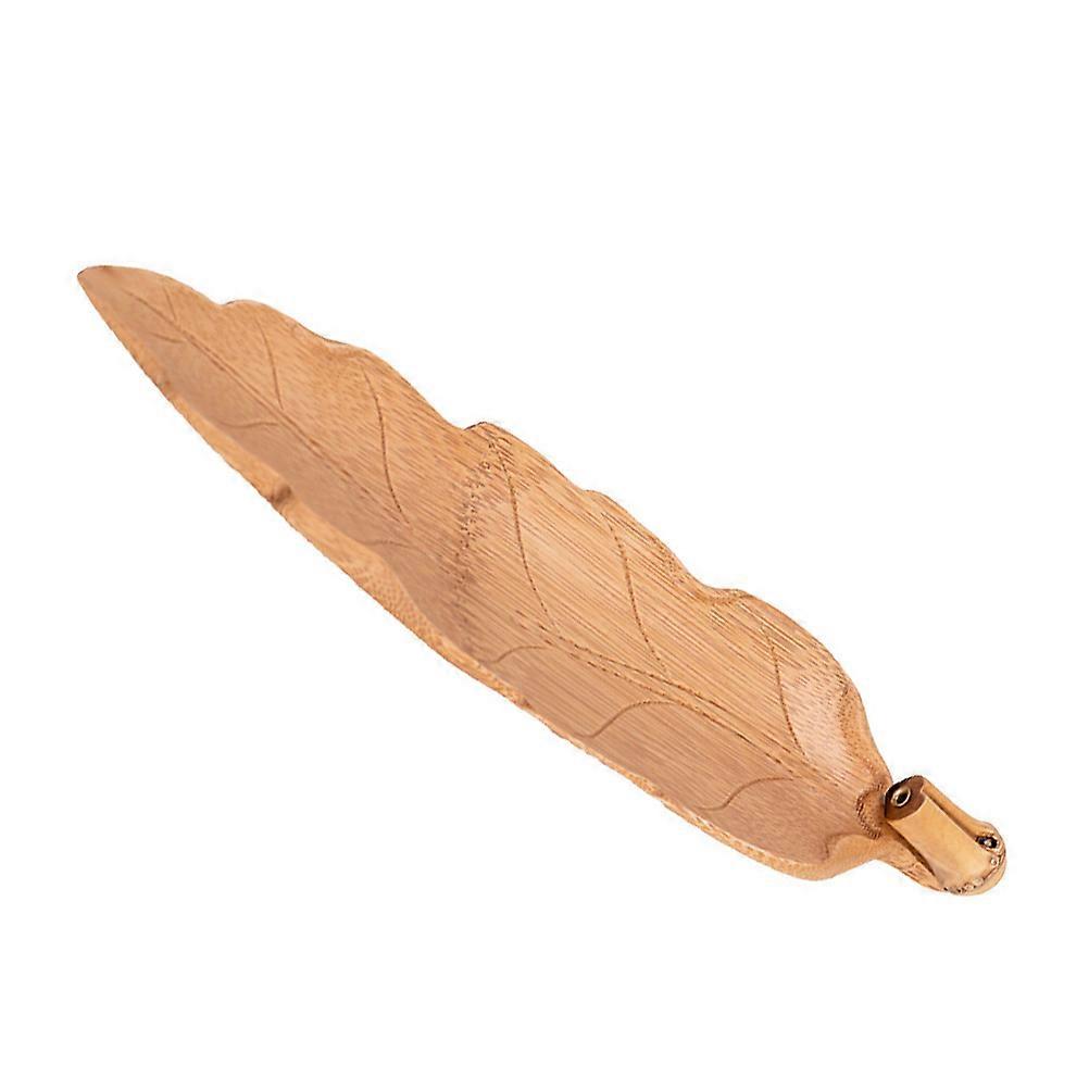 Bamboo Incense Burner Holder Leaf Shape 24X6CM Multi 1Pack