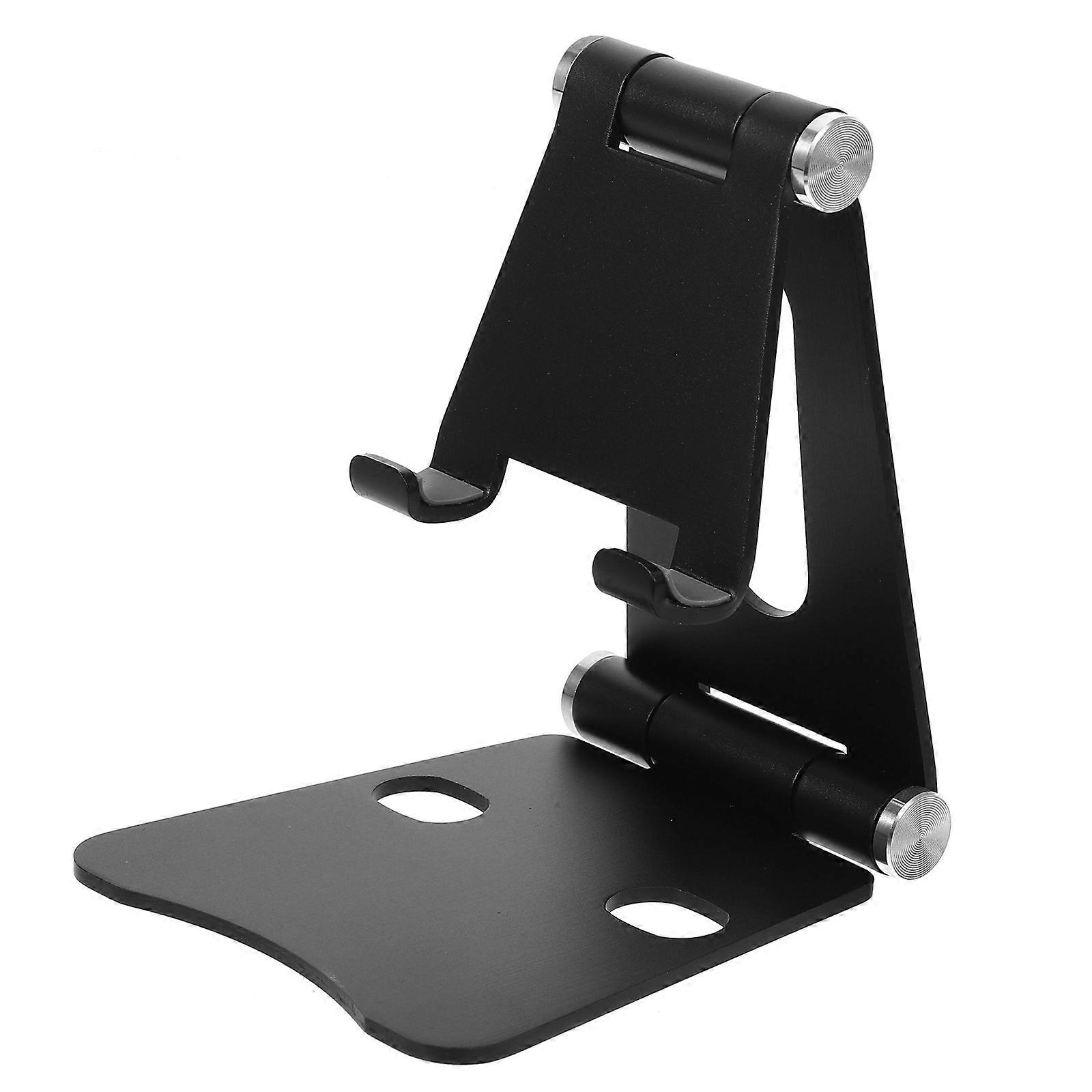 Folding Design Cell Phone Stand For Desk Optimal For Typing And Watching Videos Black 1Pack Adjustable Holder