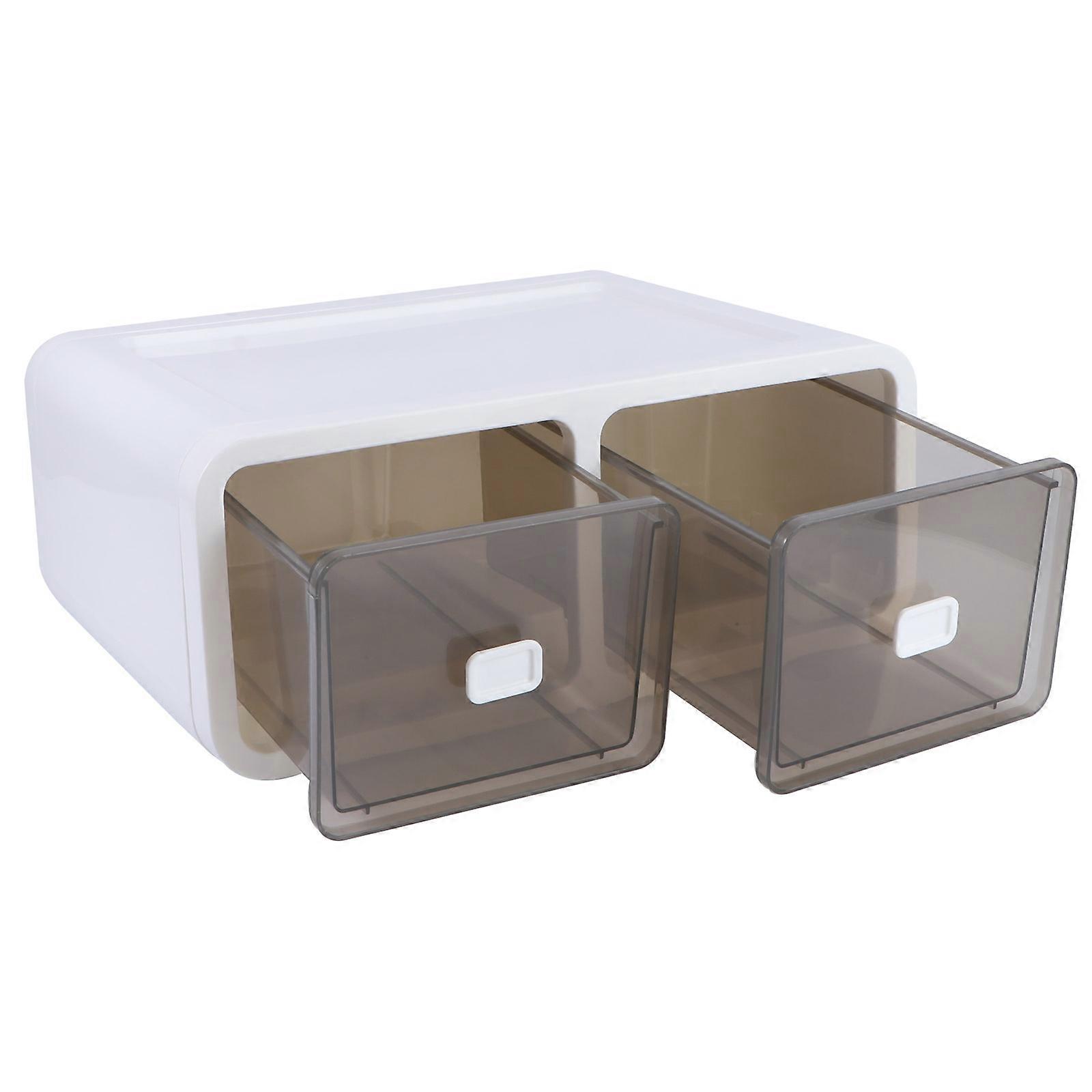 1Pc Drawer Type Storage Box Household Underwear Box Sock Storage Case (Tan)