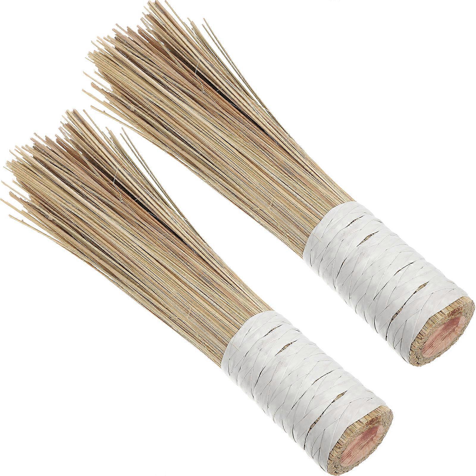 Bamboo Kitchen Brush for Pot Washing and Cleaning Accessories Multi Practical for Kitchen Use 2Pcs