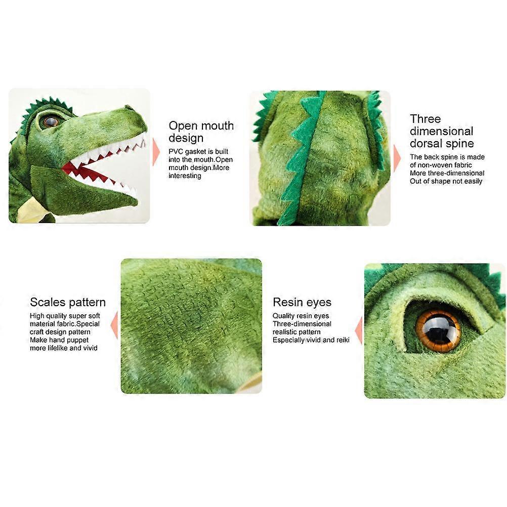 恐龙手偶 11.8 英寸暴龙毛绒玩具软毛绒动物娃娃儿童讲故事角色扮演