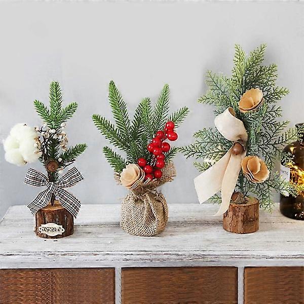 Mini Christmas tree, 3 pcs table Christmas tree artificial Christmas tree