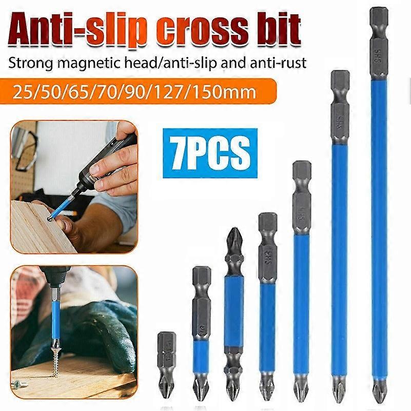 25/50/65/70/90/125/150mm PH2 Screwdrivers Anti-slip Magnetic Bits 1/4 Hex Chuck Fits Hand Electric Drill Hand Tools